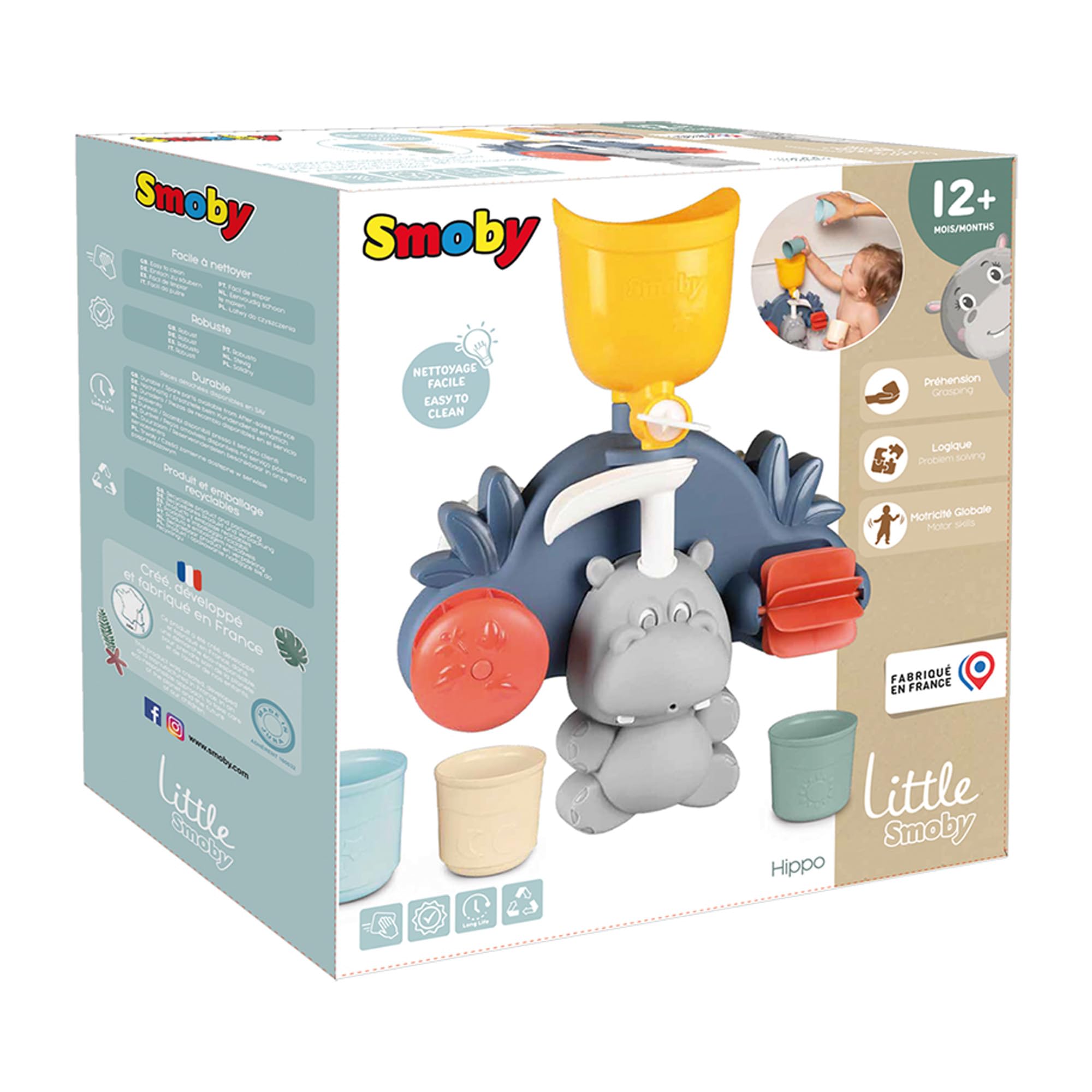little-smoby-hippo-badewannenspielzeug-ab-1-jahr-becher image 5