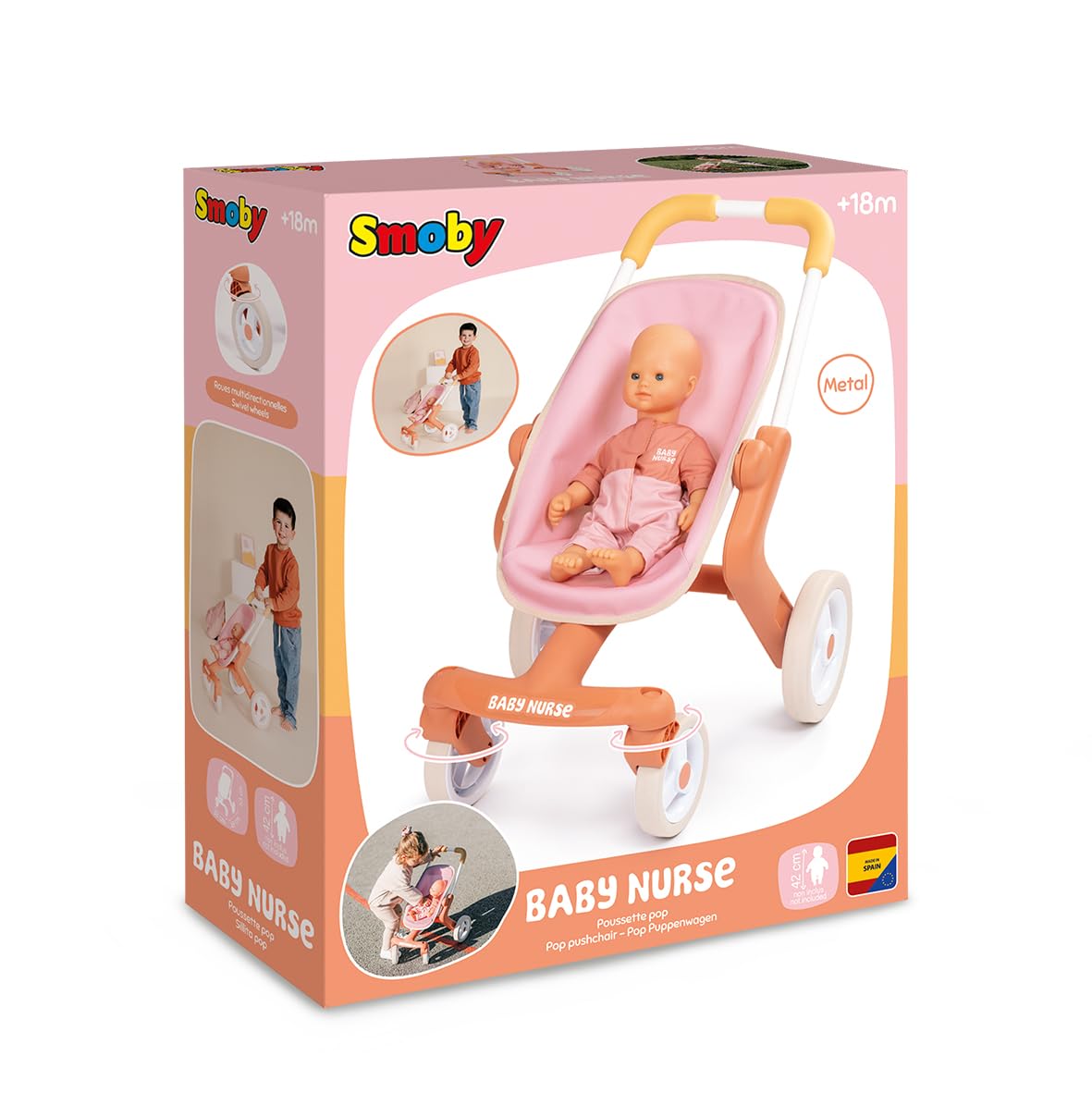 smoby-baby-nurse-puppenbuggy-pop-buggy-rosa-f-r-42-cm image 7