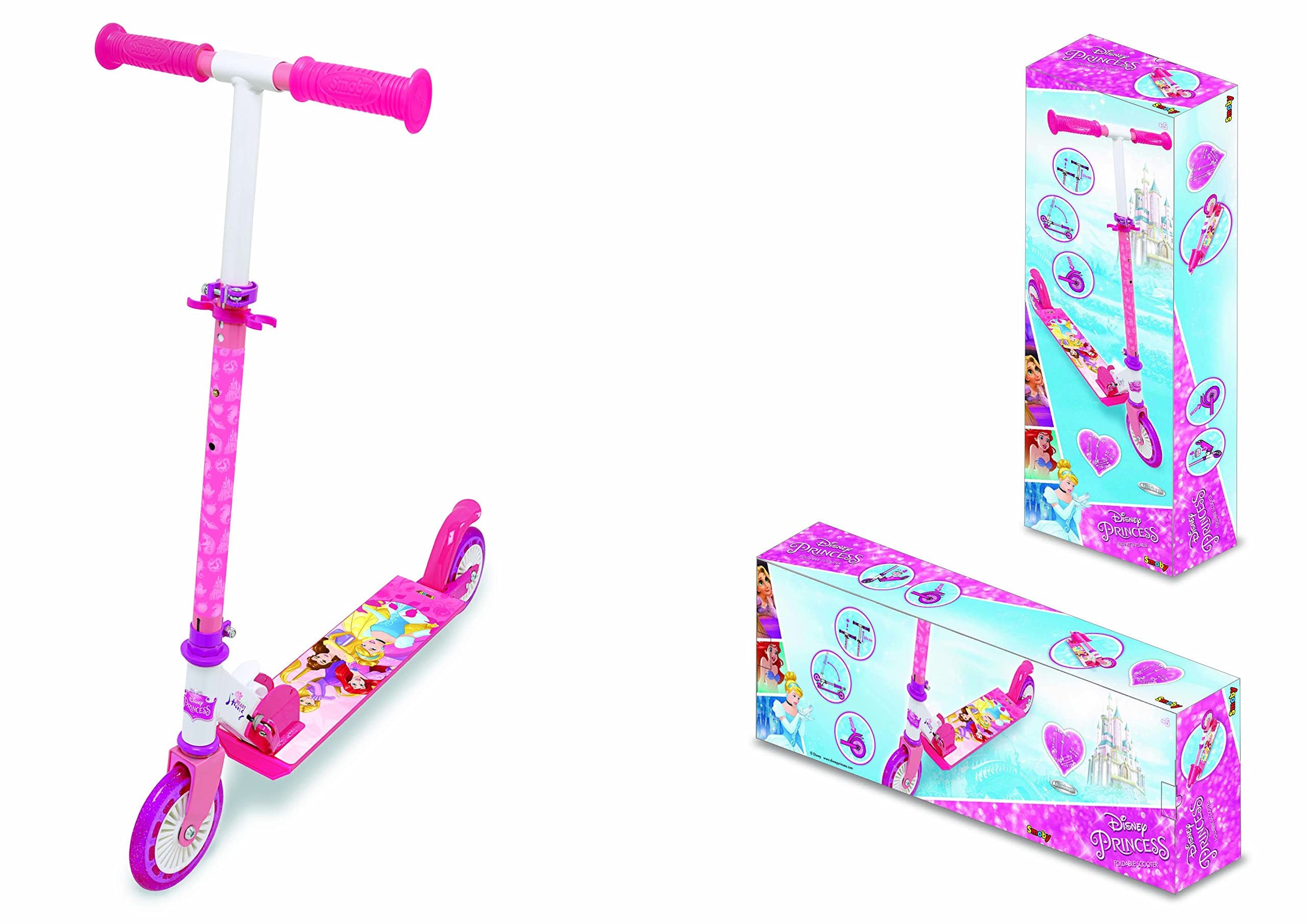 smoby-disney-princess-roller-scooter-pink-mit-bremse-ab-5-jahren image 2