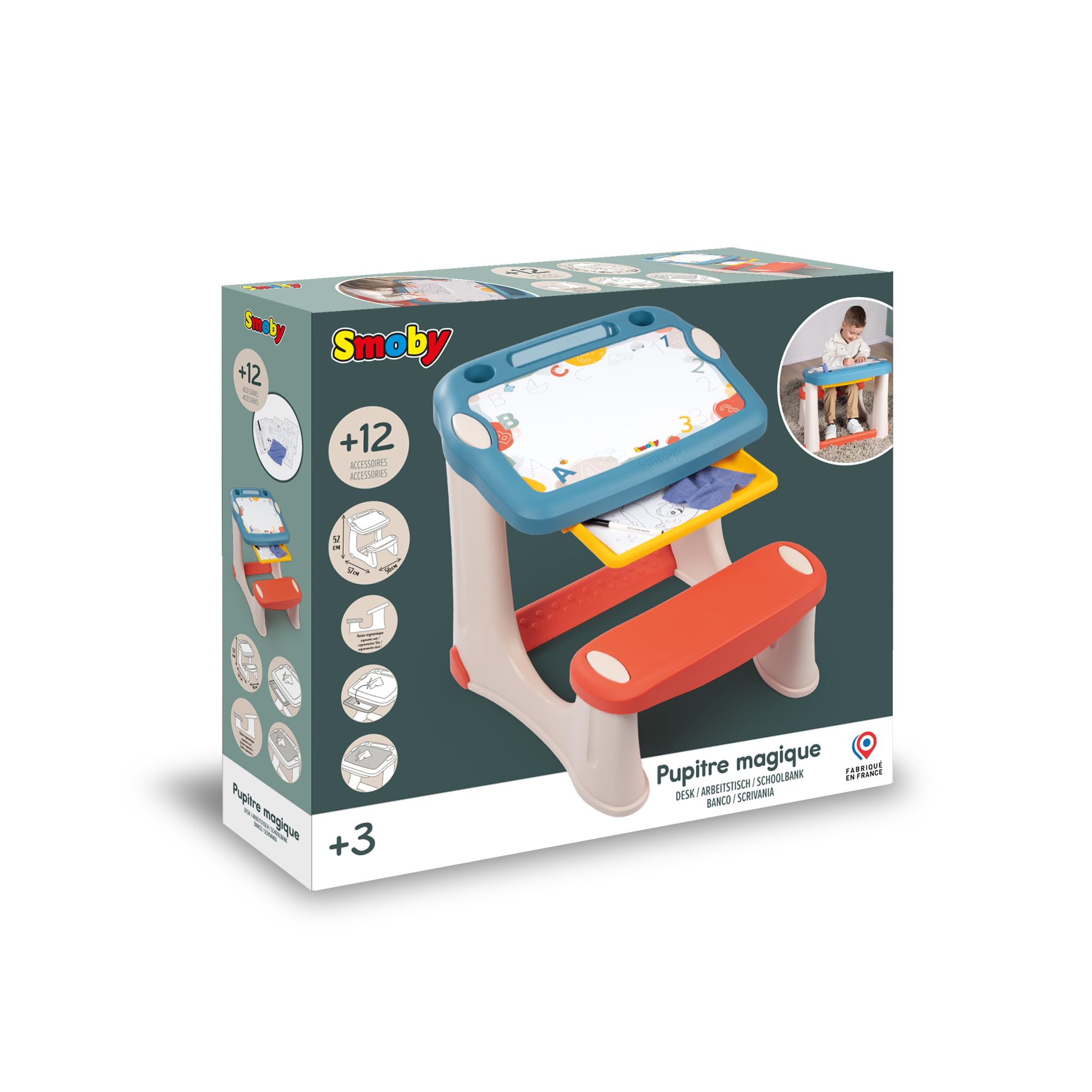 smoby-magisches-pult-kinderschreibtisch-mit-tafel-12-tlg image 6