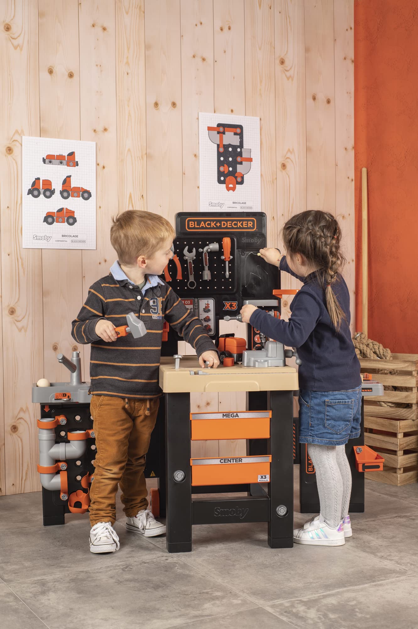 smoby-black-decker-mega-werkbank-center-modern-werkbank-100-teile image 7