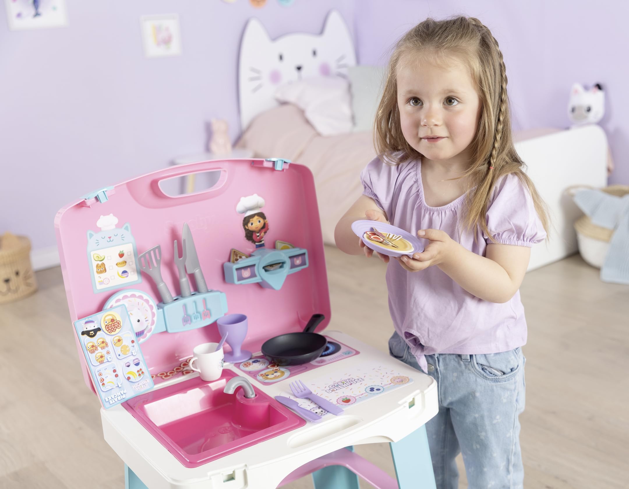 smoby-gabby-s-dollhouse-mobile-spielk-che-k-che-13-teilig-ab-3-j image 3