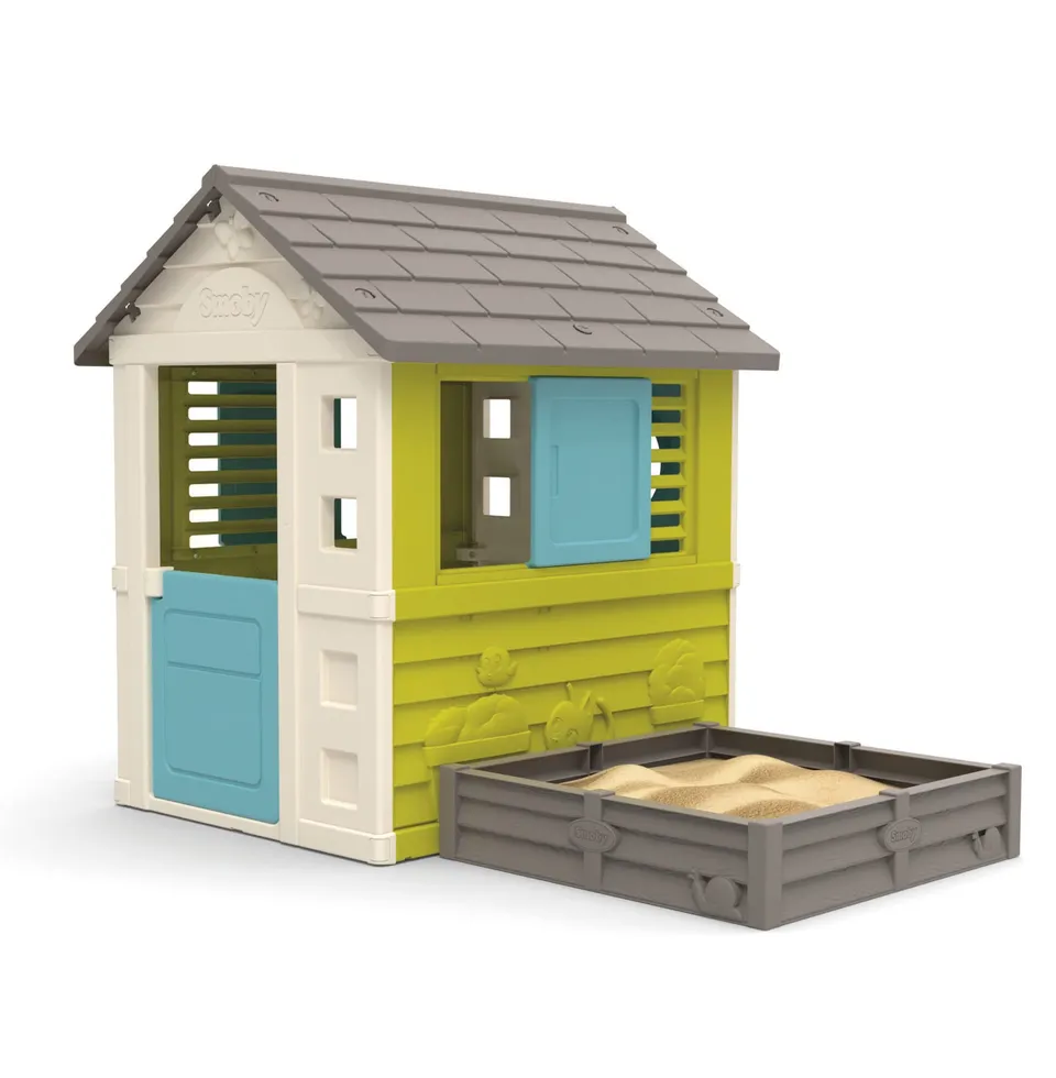 smoby-life-square-spielhaus-mit-sandkasten-f-r-kinder-garten image 1