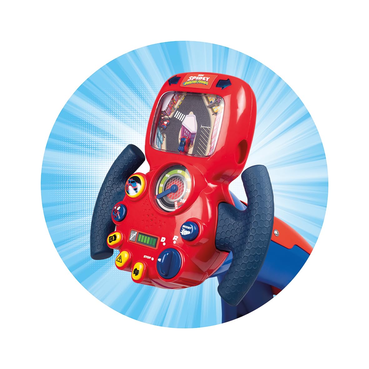 smoby-spidey-v8-driver-fahrsimulator-lenkrad-mit-sound image 3