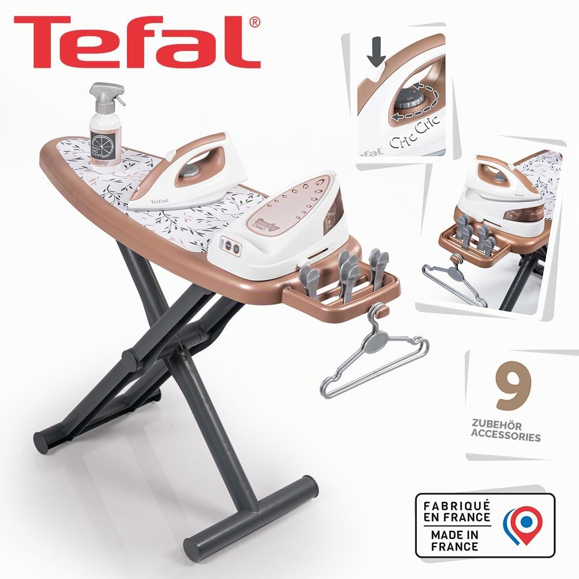 smoby-tefal-b-gelbrett-mit-dampfstation-b-gelset-faltbar image 2