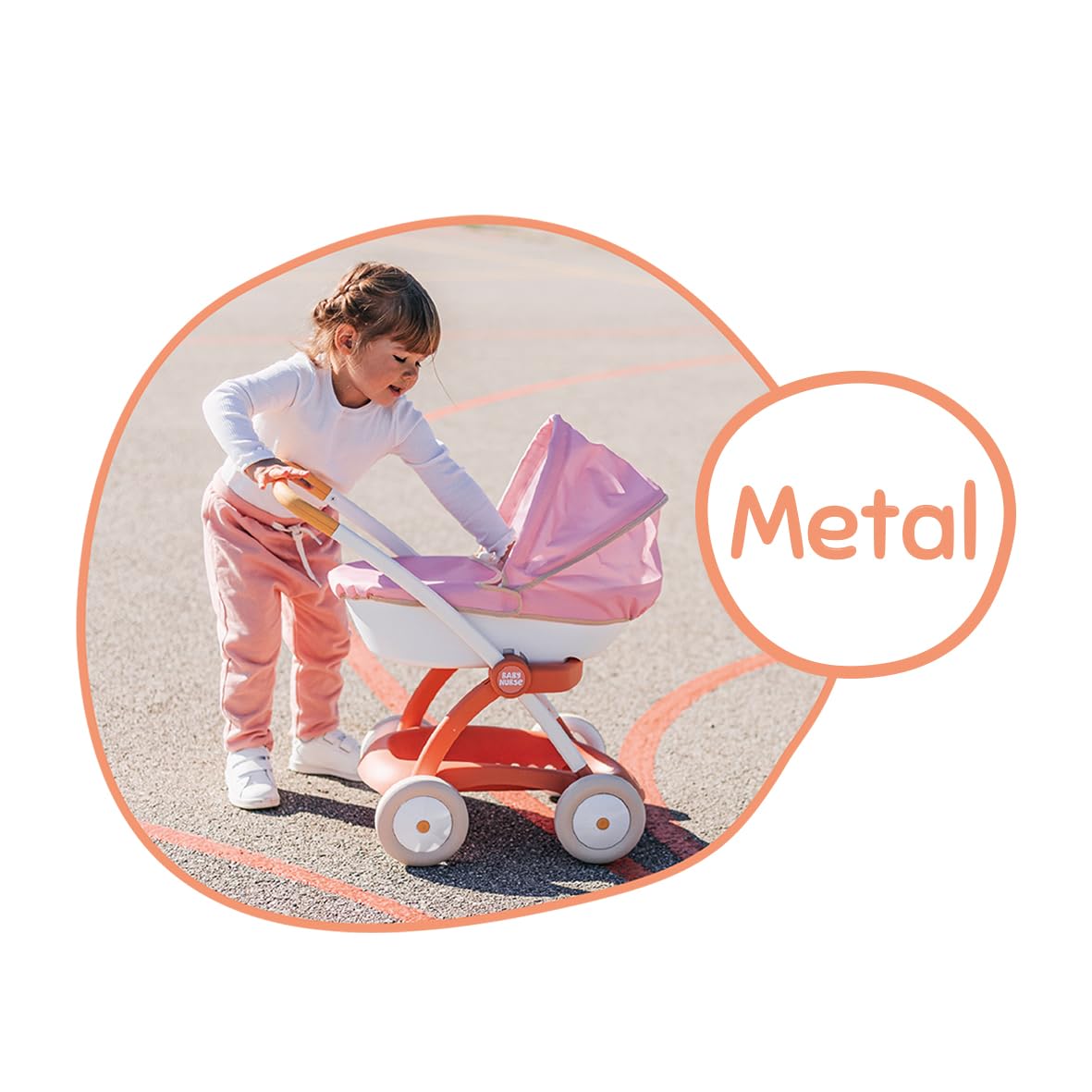 smoby-baby-nurse-puppenwagen-42-cm-mit-korb-ab-18-monaten image 3