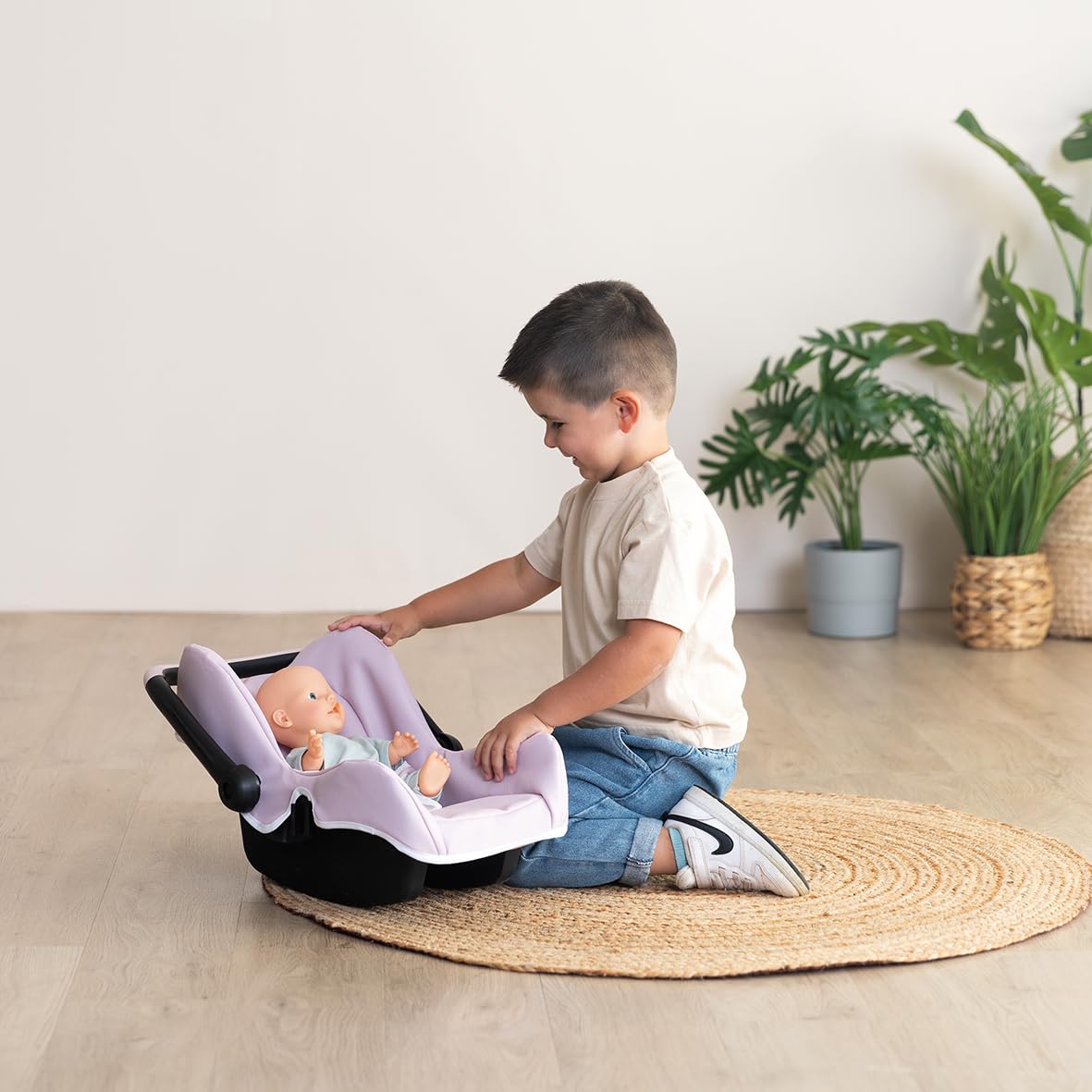 smoby-maxi-cosi-puppenautositz-babyschale-mit-gurt-bis-42-cm image 5