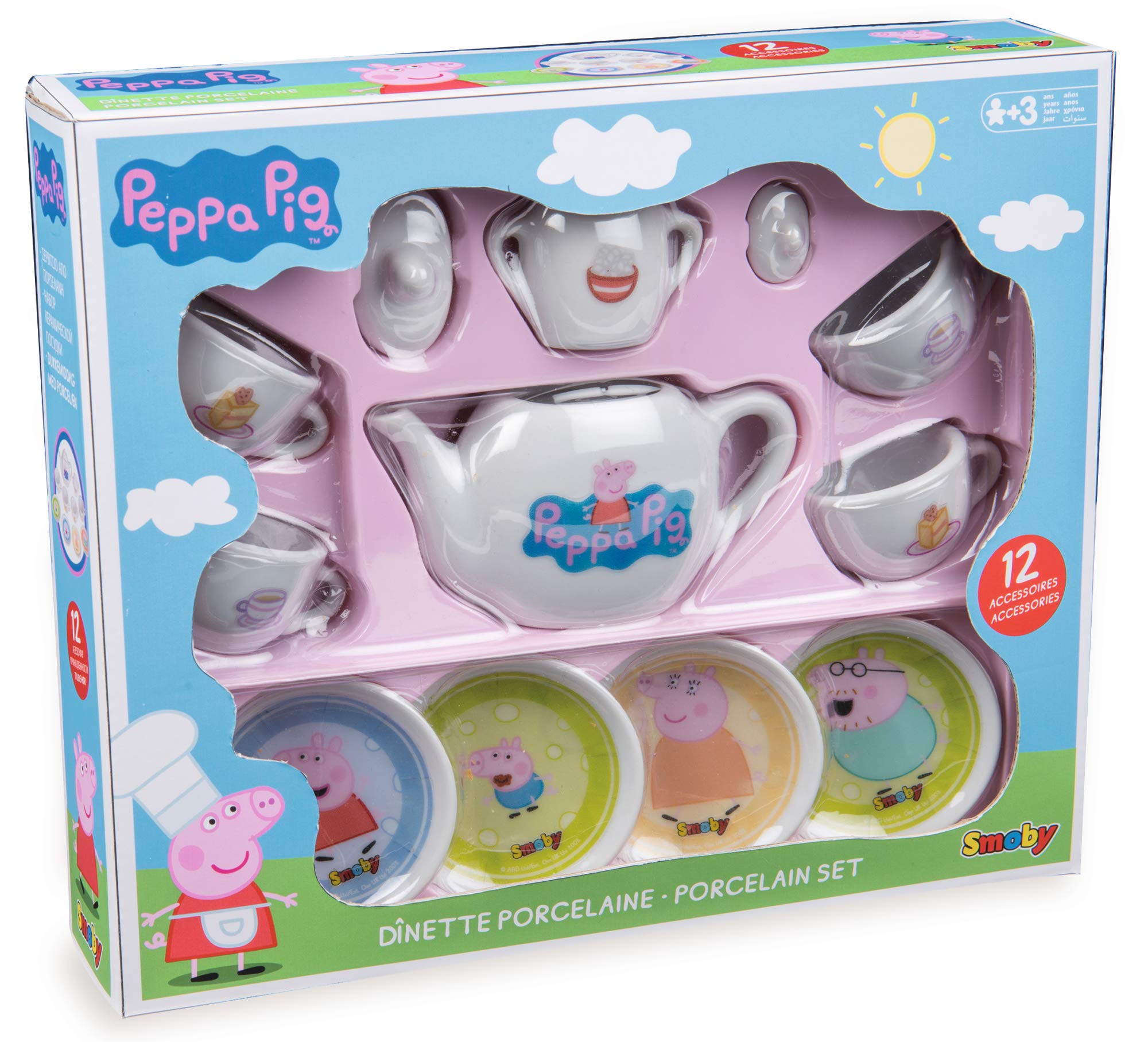 smoby-peppa-pig-porzellan-service-spielgeschirr-set-10-tlg-tassen image 2