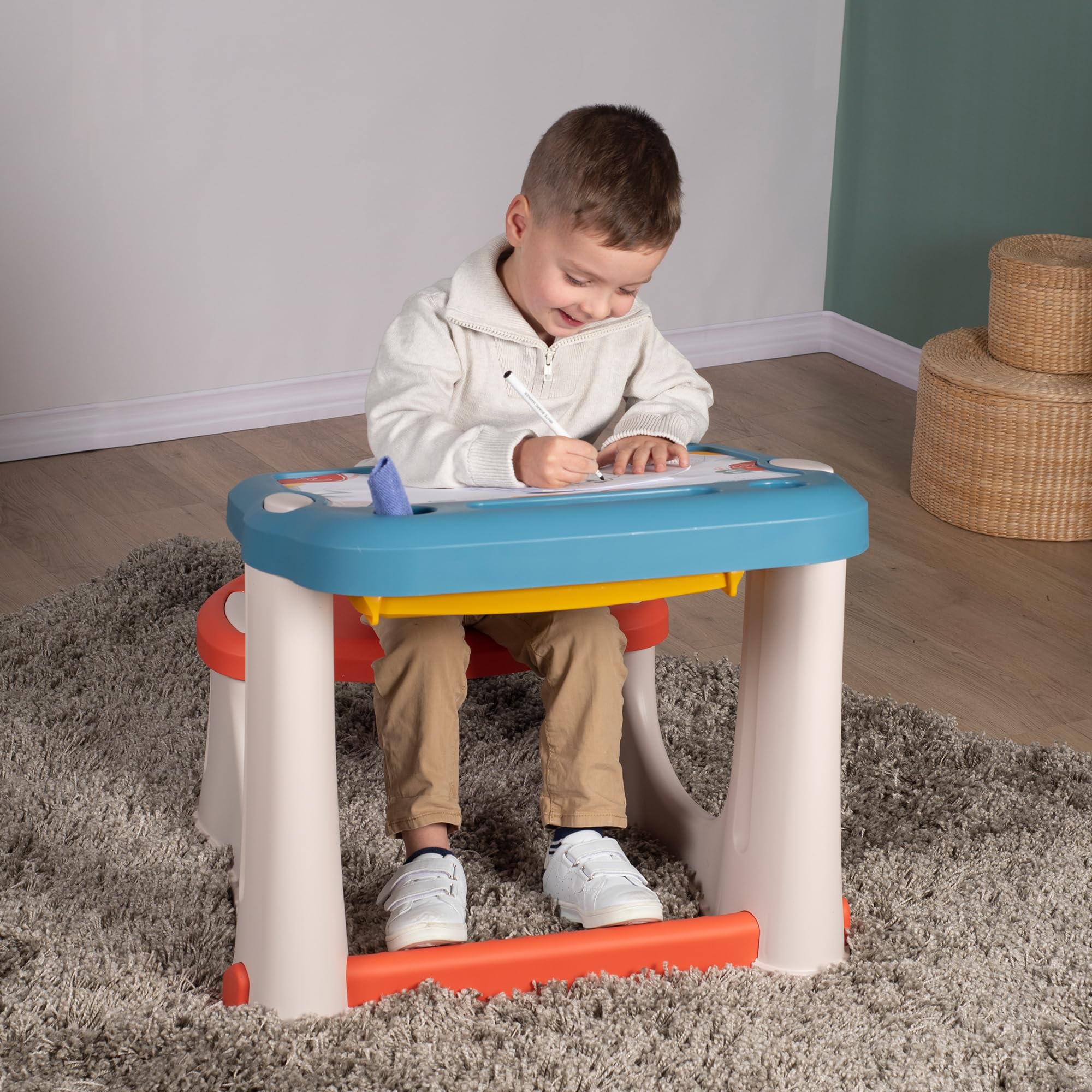 smoby-magisches-pult-kinderschreibtisch-mit-tafel-12-tlg image 7