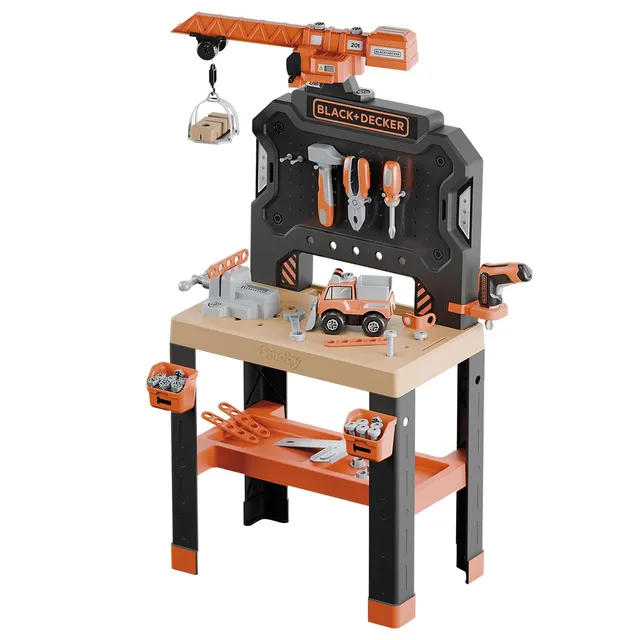 smoby-black-decker-werkbank-mit-kran-87-teile-ab-3-j image 1