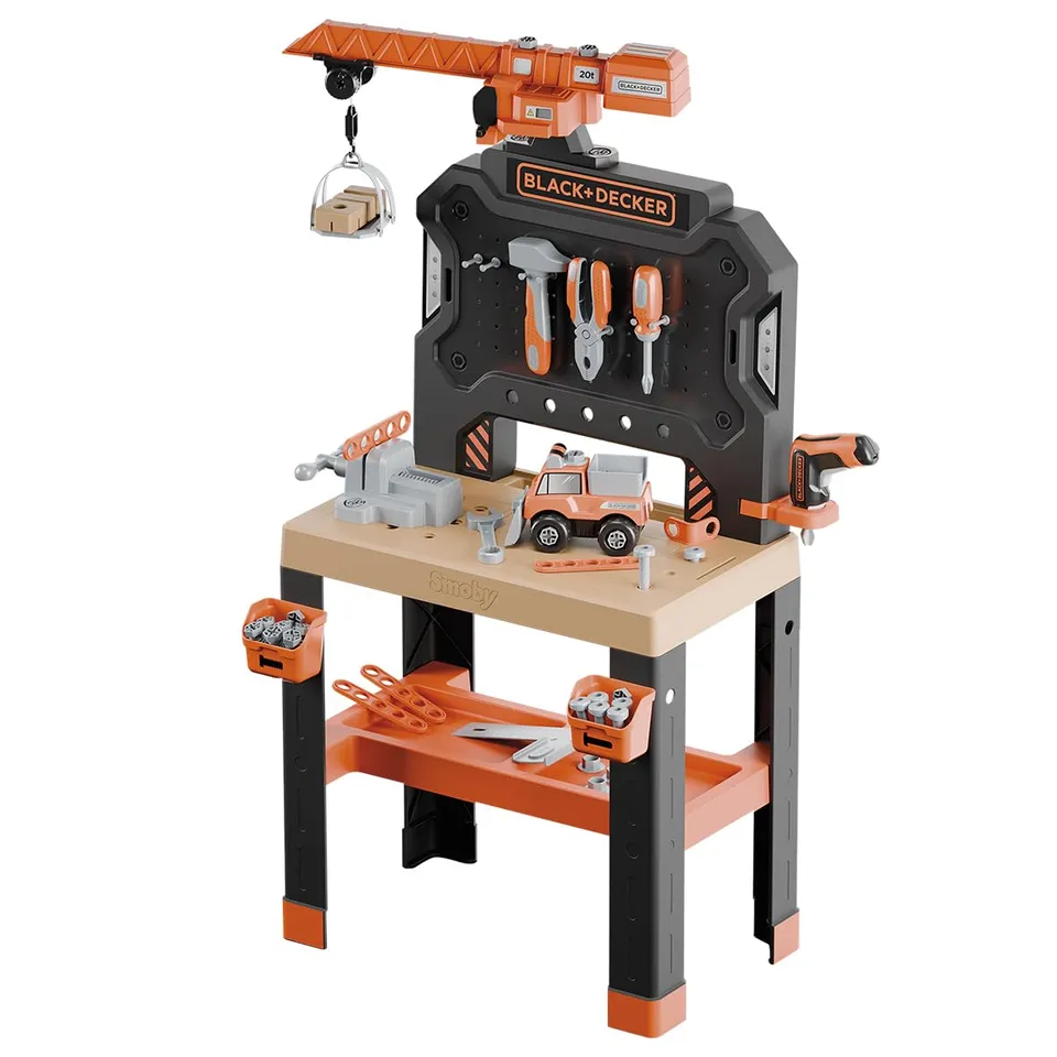 smoby-black-decker-werkbank-mit-kran-87-teile-ab-3-j image 1