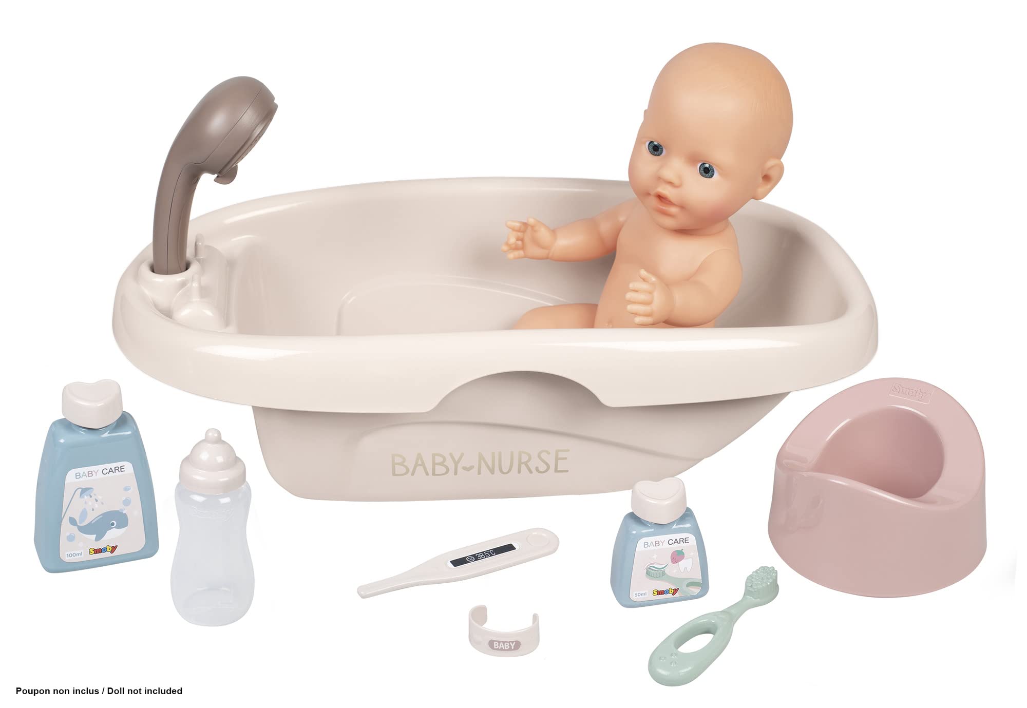 smoby-baby-nurse-puppen-badewanne-beige-8-teilig image 8