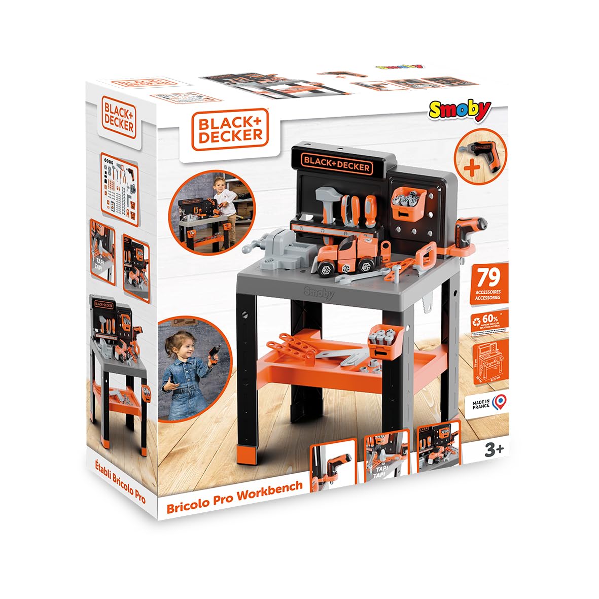 smoby-black-decker-pro-werkbank-79-teilig-mit-akkuschrauber image 5