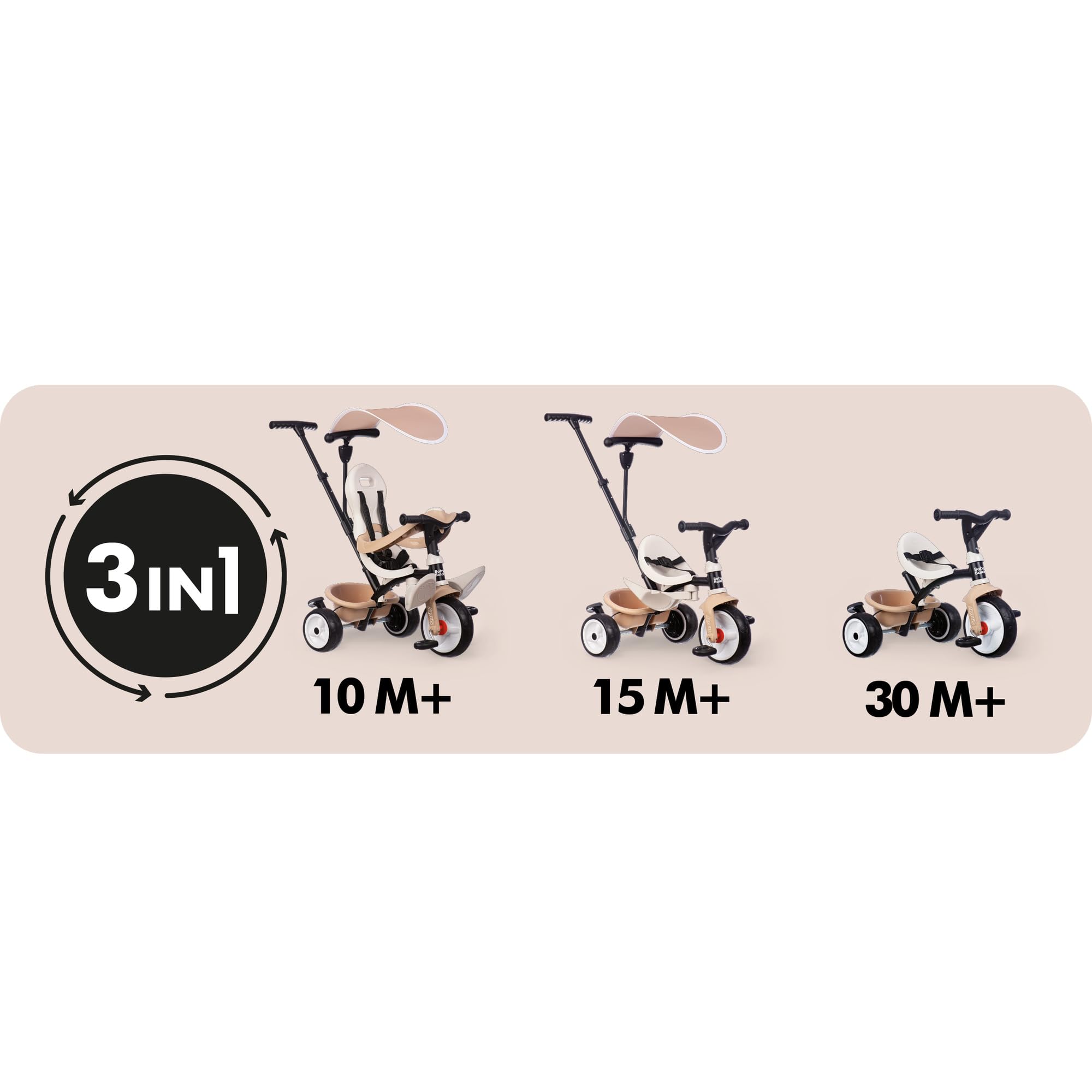 smoby-life-baby-balade-3-in-1-dreirad-beige-ab-10-monate image 3