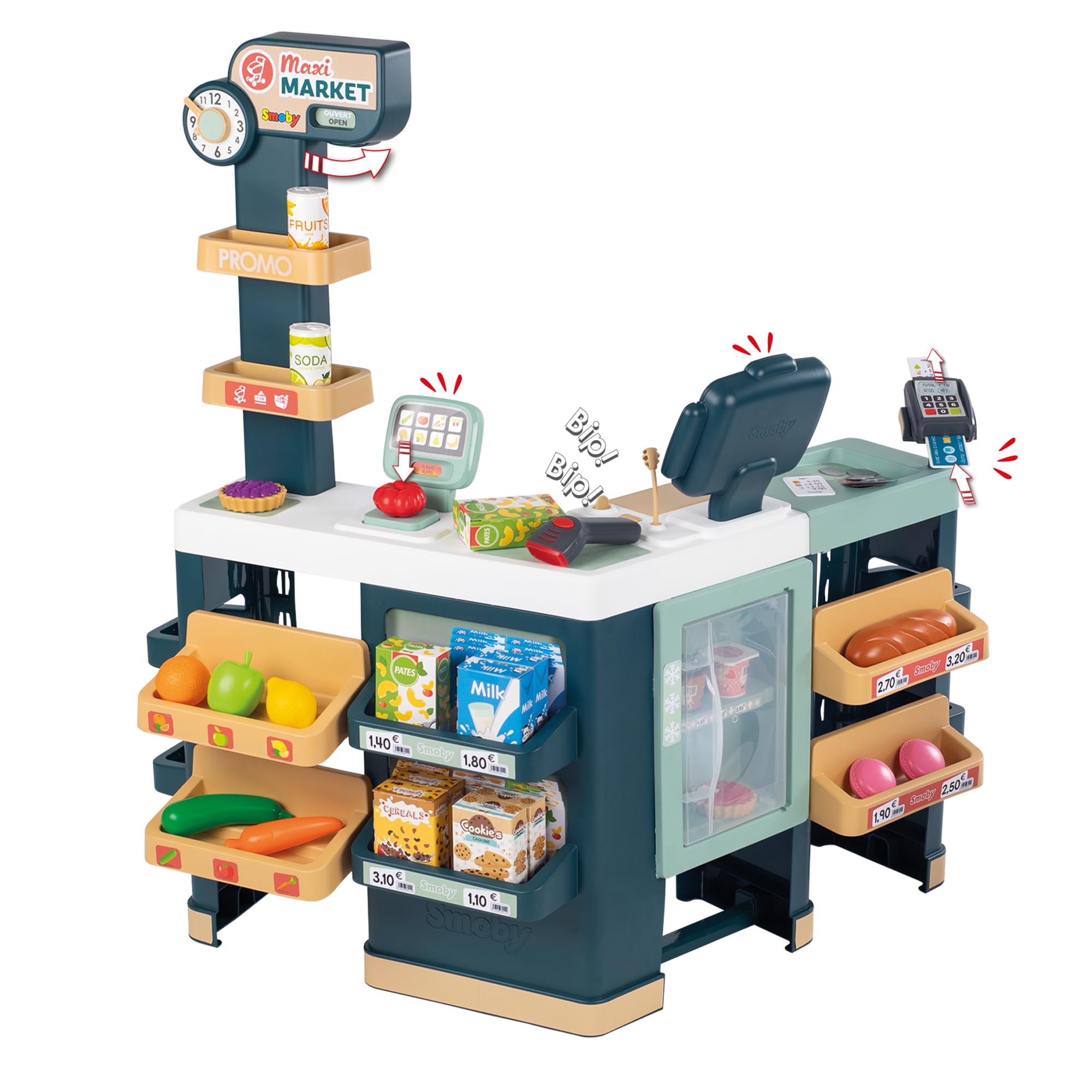 smoby-life-supermarkt-maxi-kaufladen-mit-wagen-50-teile image 2