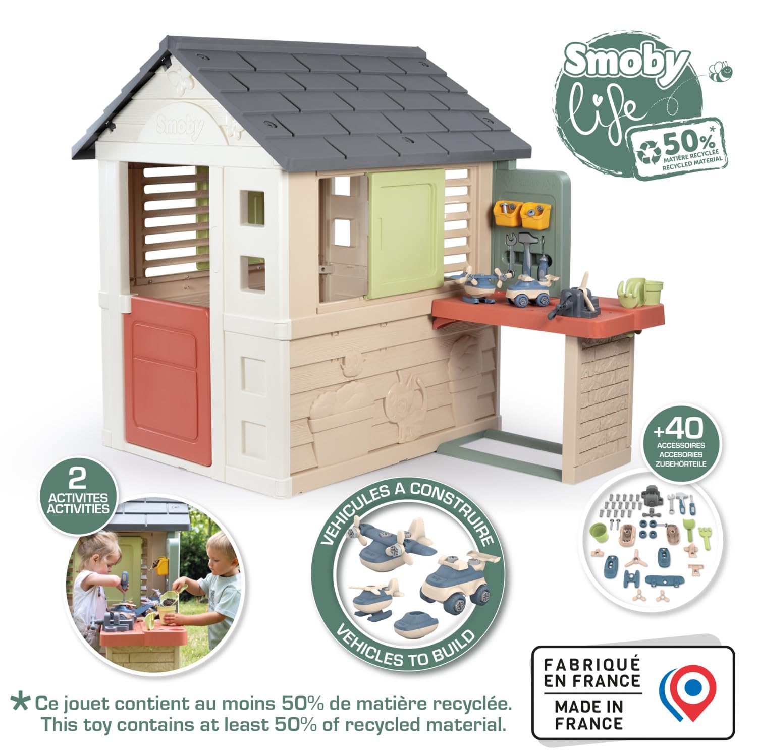 smoby-life-naturhaus-spielhaus-mit-bastelwerkstatt-ab-2-j image 2