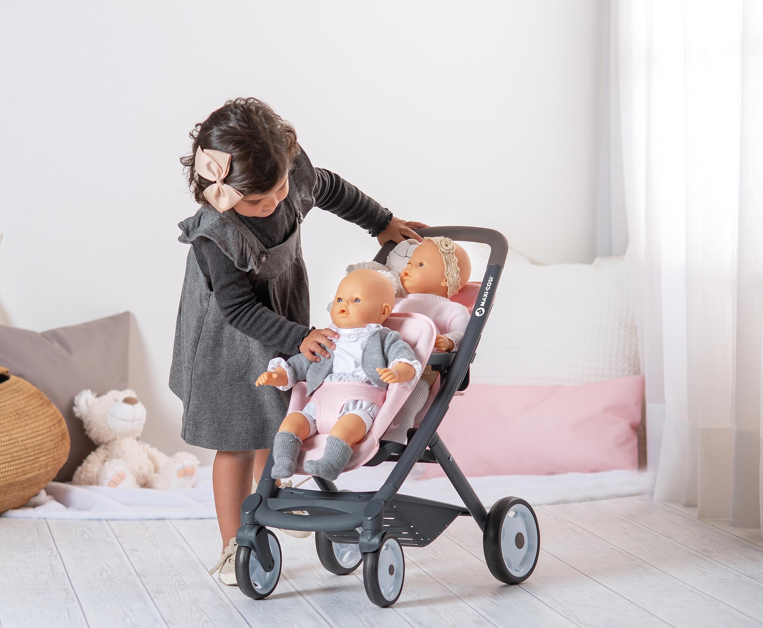 smoby-maxi-cosi-zwillings-puppenwagen-rosa-f-r-42-cm-puppen image 3