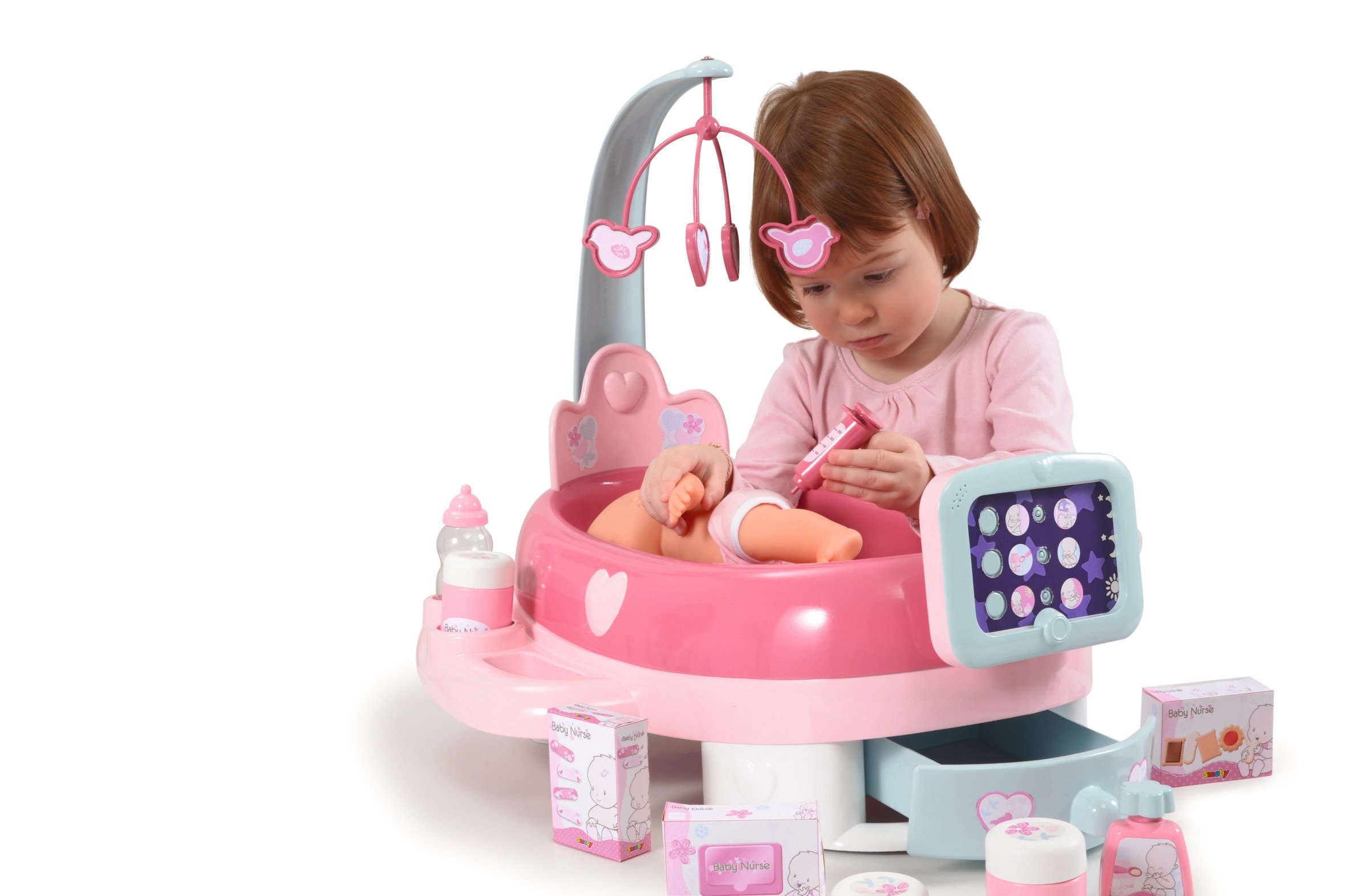 smoby-baby-nurse-puppenpflege-station-elektronisch-mit-puppe image 2