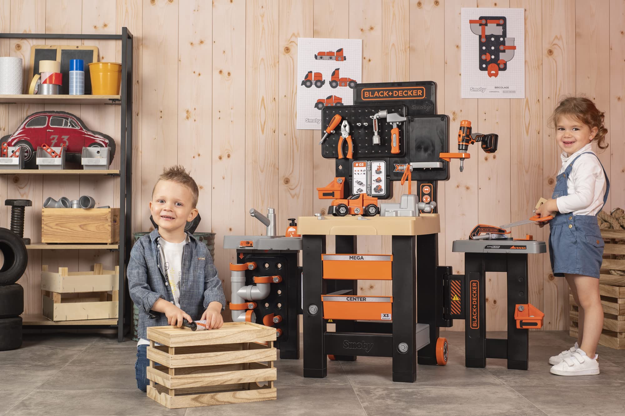 smoby-black-decker-mega-werkbank-center-modern-werkbank-100-teile image 6