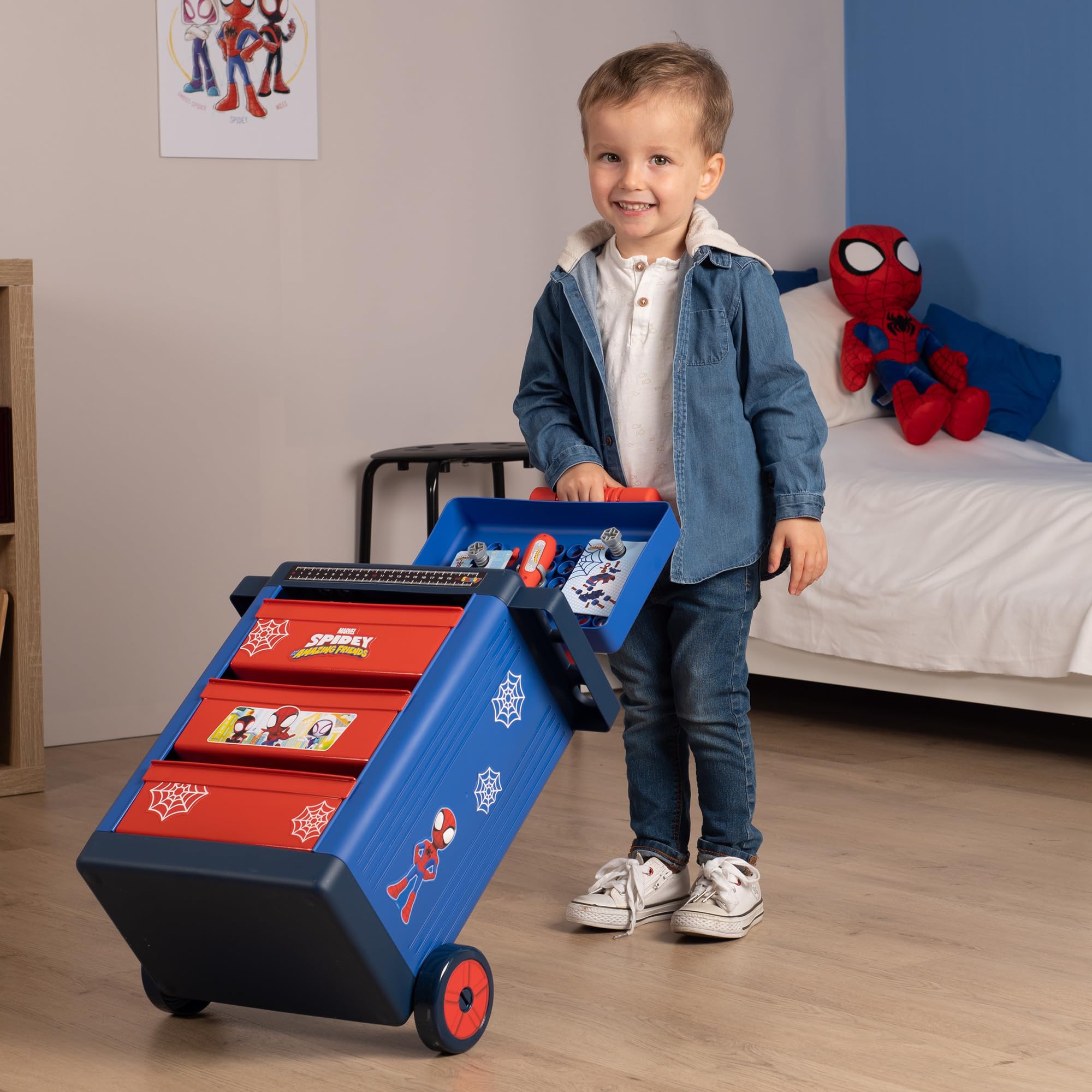 smoby-spidey-werkzeug-trolley-mit-figur-und-werkzeugset image 4