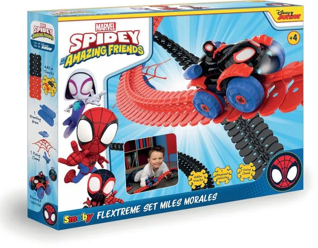 smoby-flextreme-spidey-set-spin-rennbahn-4-4m-ab-4-jahre image 1
