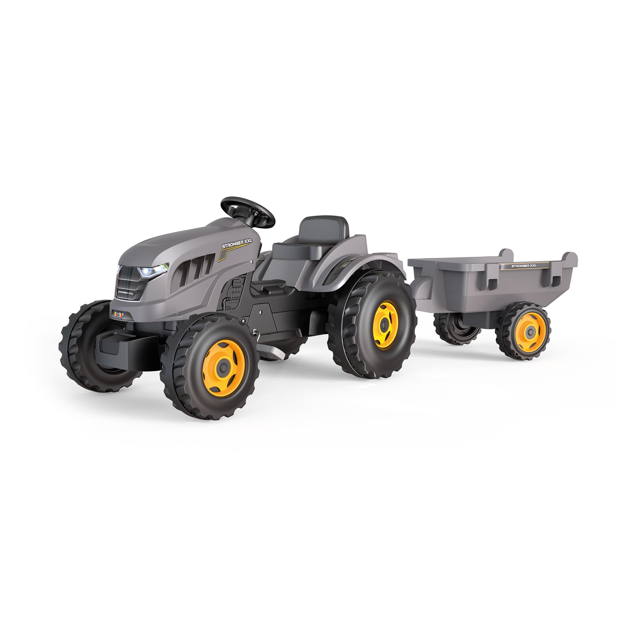 smoby-claas-traktor-stronger-xxl-trettraktor-mit-anh-nger image 1