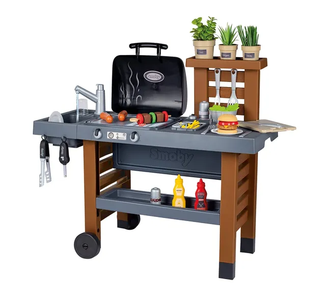 smoby-tefal-gartenspielk-che-outdoor-mit-grill image 1