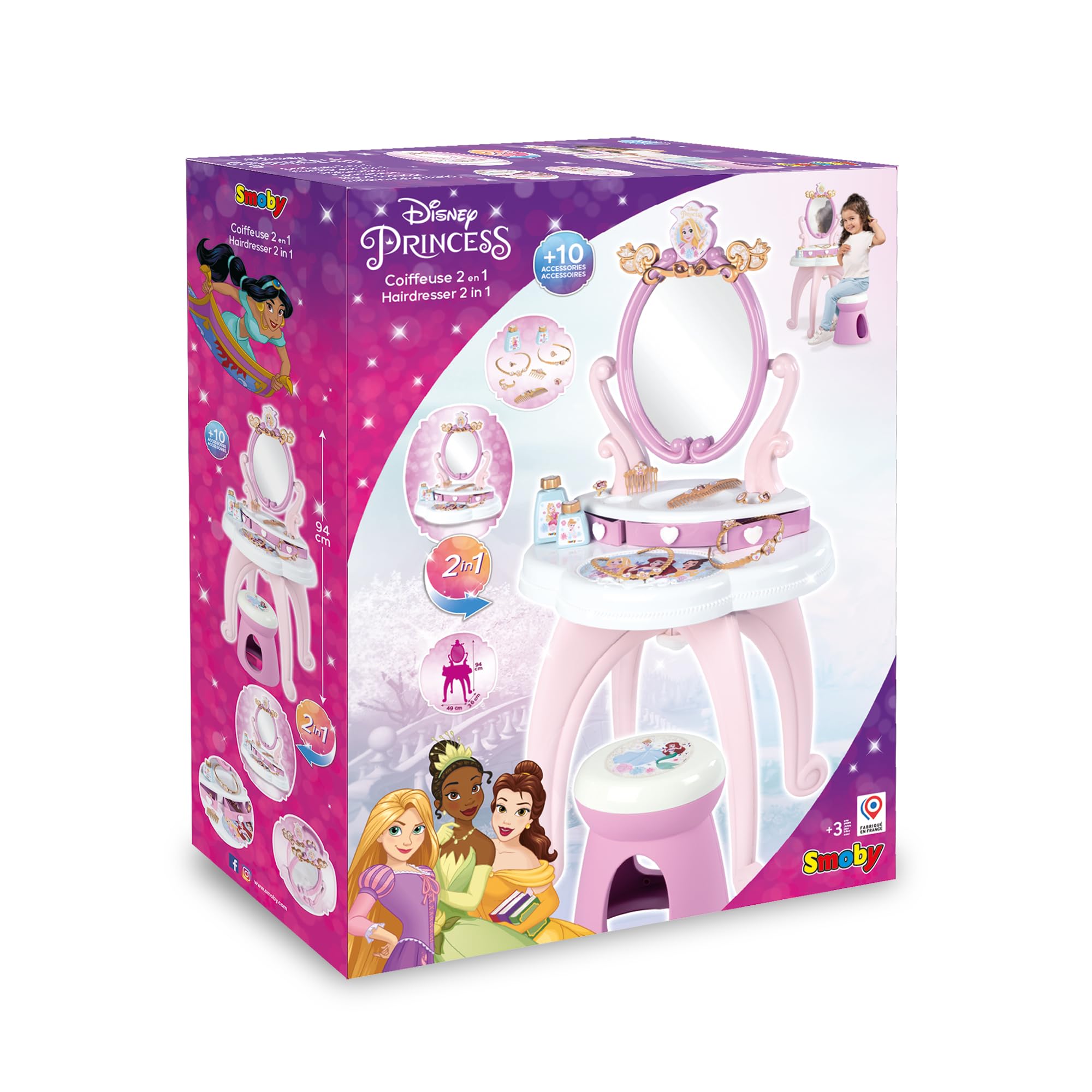 smoby-disney-princess-frisiertisch-schminktisch-mit-hocker-ab-3-j image 5