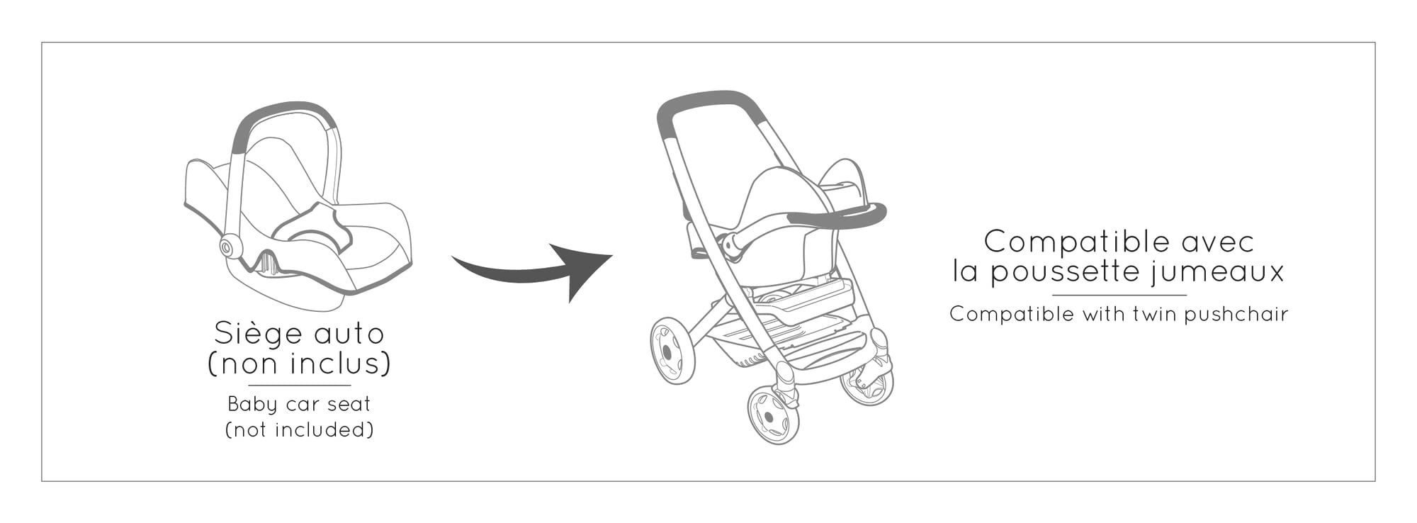 smoby-maxi-cosi-zwillings-puppenwagen-f-r-puppen-bis-42-cm-ab-3-jahren image 2