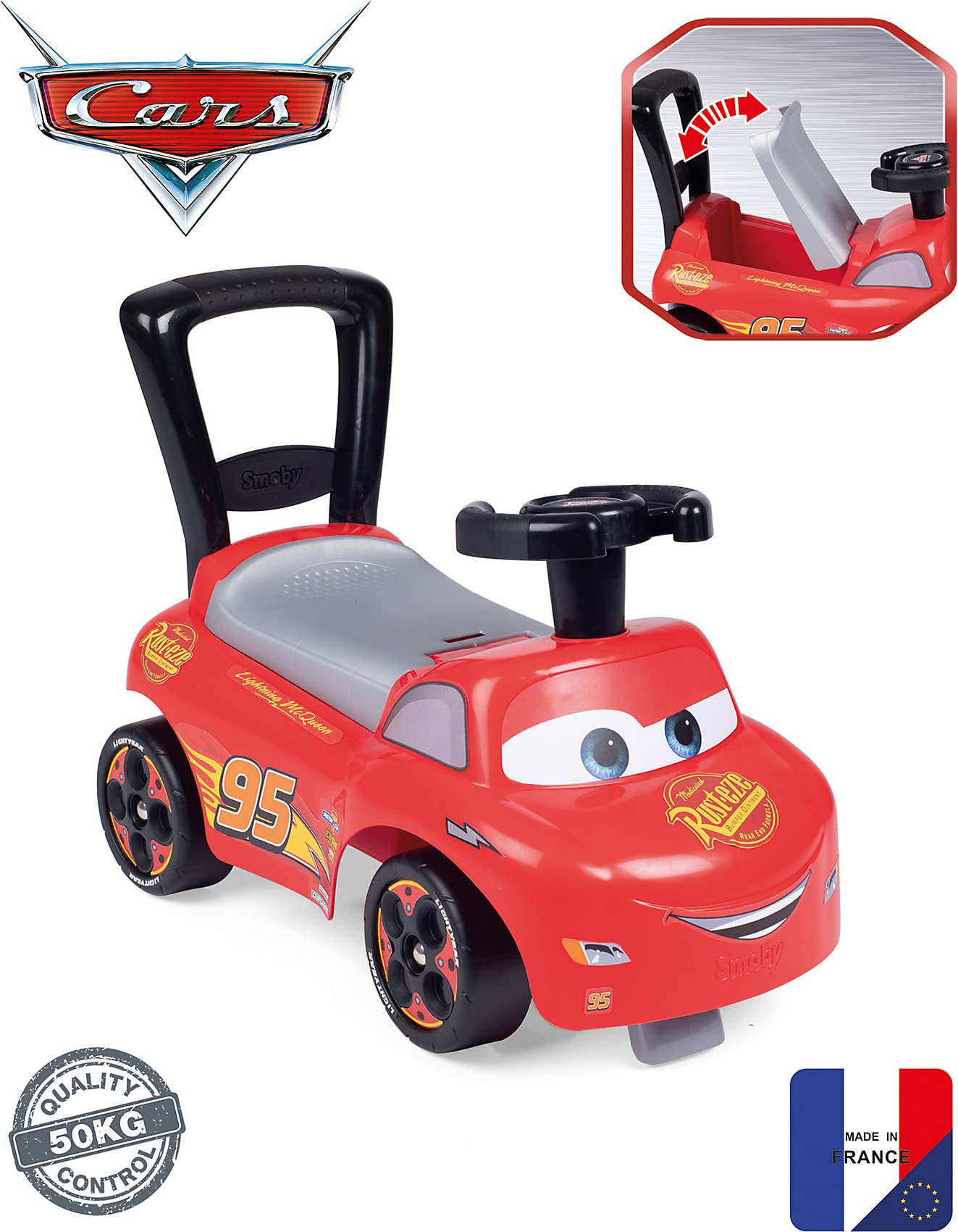 smoby-disney-cars-auto-rutscher-mit-staufach-ab-10-monaten image 4