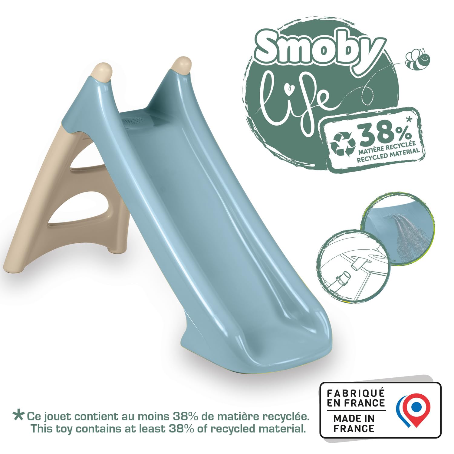 smoby-life-xs-rutsche-blau-90-cm-ab-2-jahre-garten image 2