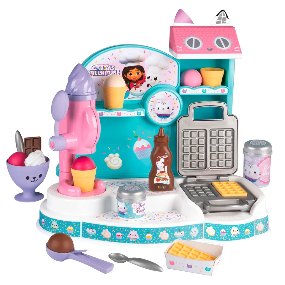 smoby-gabby-s-dollhouse-eisdiele-mit-eismaschine-20-teile-ab-3-j image 1