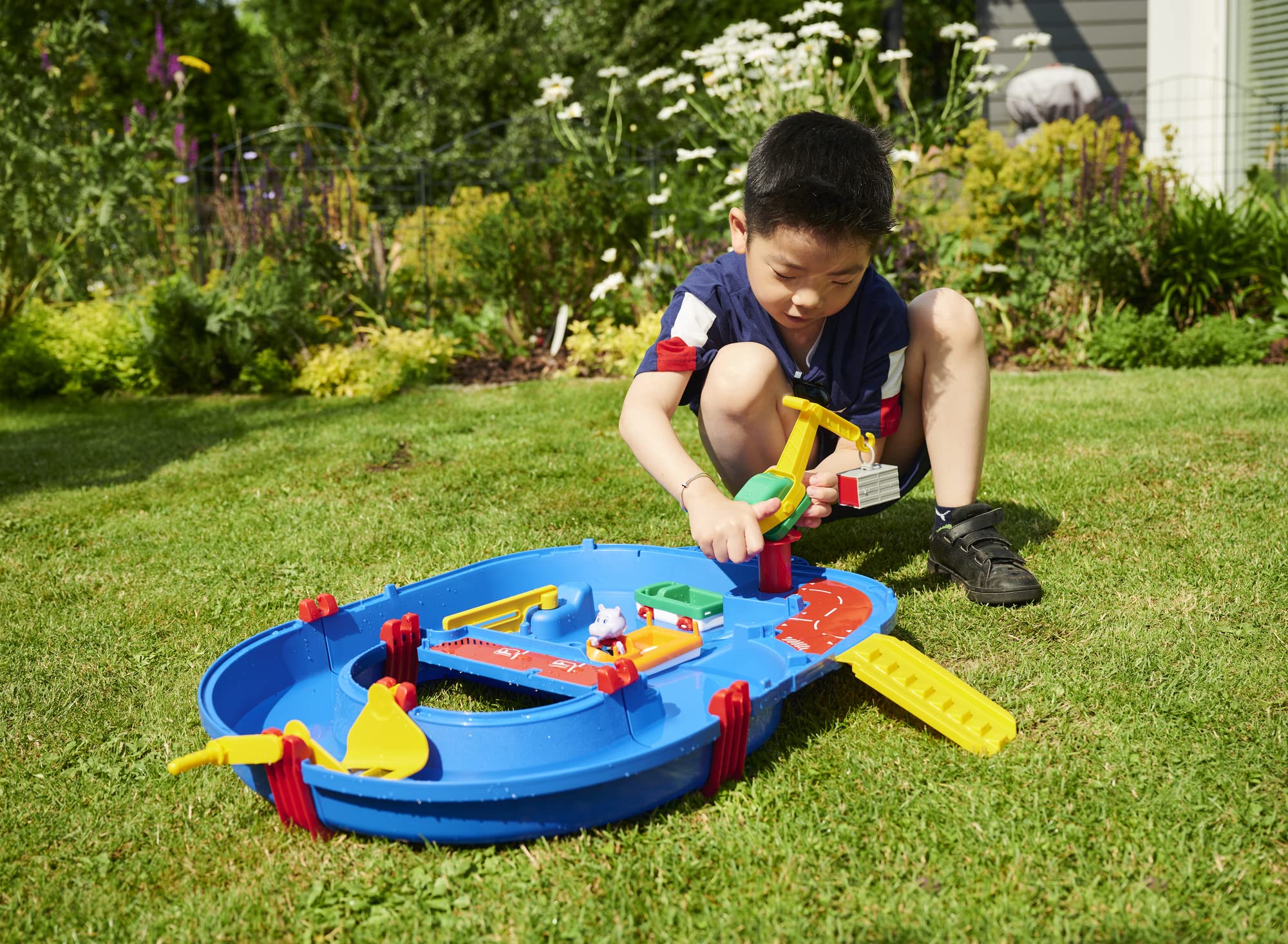 aquaplay-watertable-start-set-wasserbahn-21-teile-containerhafen image 8