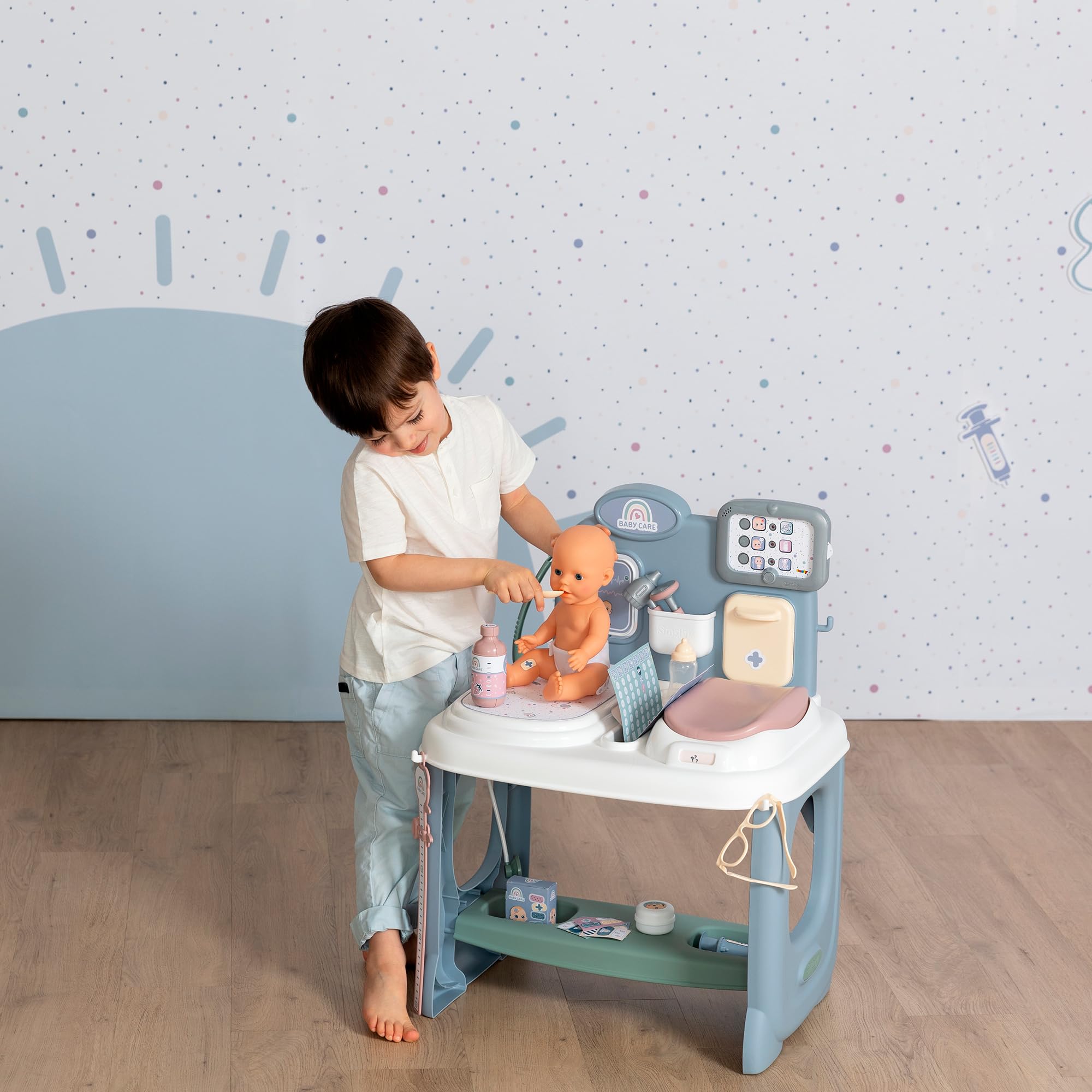 smoby-baby-care-center-puppenarzt-untersuchungstisch-ab-3-jahren image 4