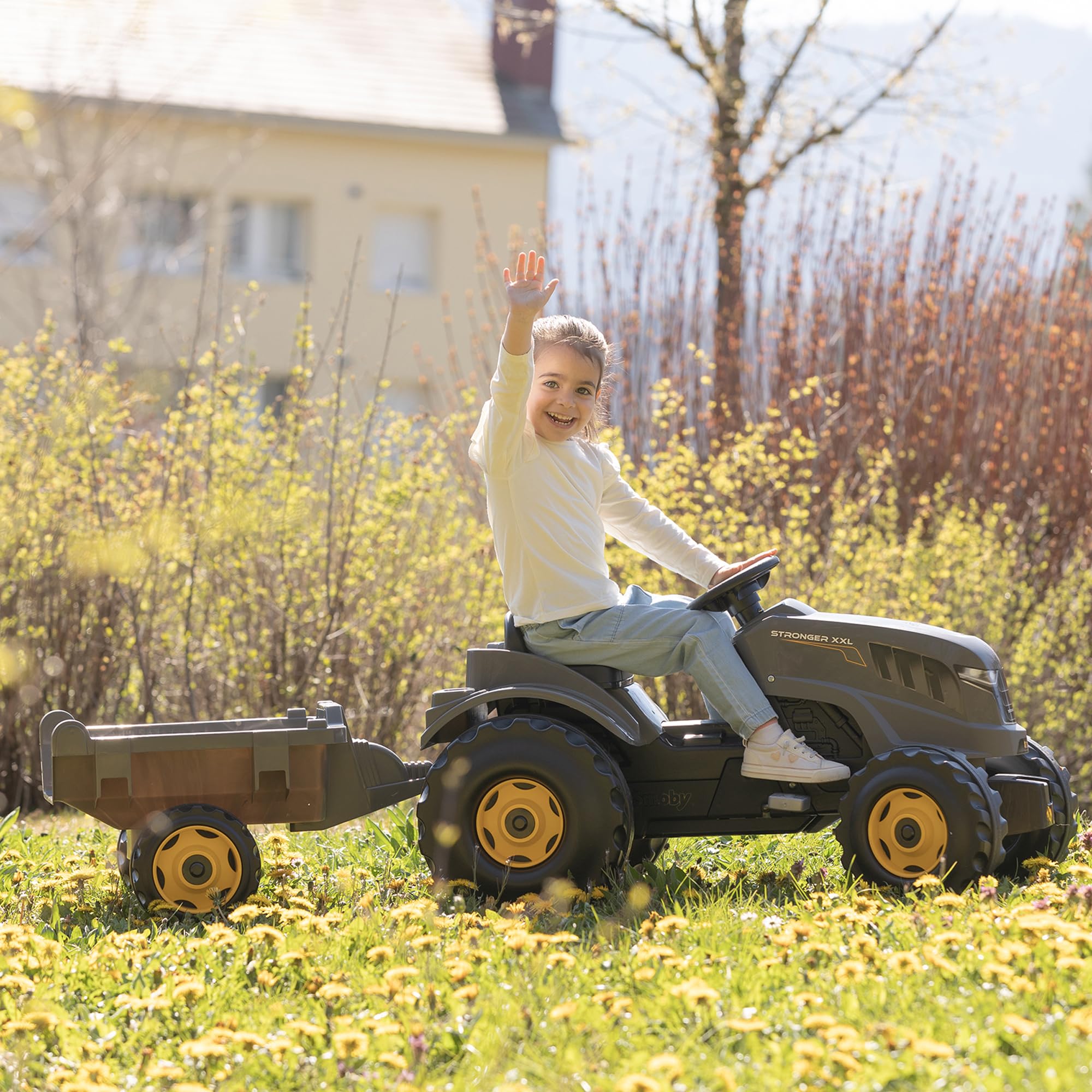 smoby-claas-traktor-stronger-xxl-trettraktor-mit-anh-nger image 5
