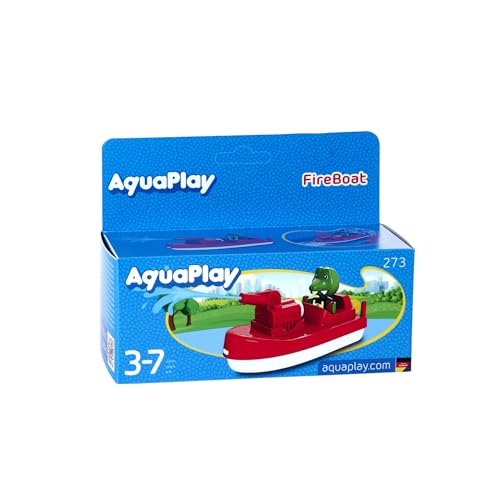 aquaplay-sploshy-fireboat-feuerwehrboot-rot-mit-spritzfunktion image 6