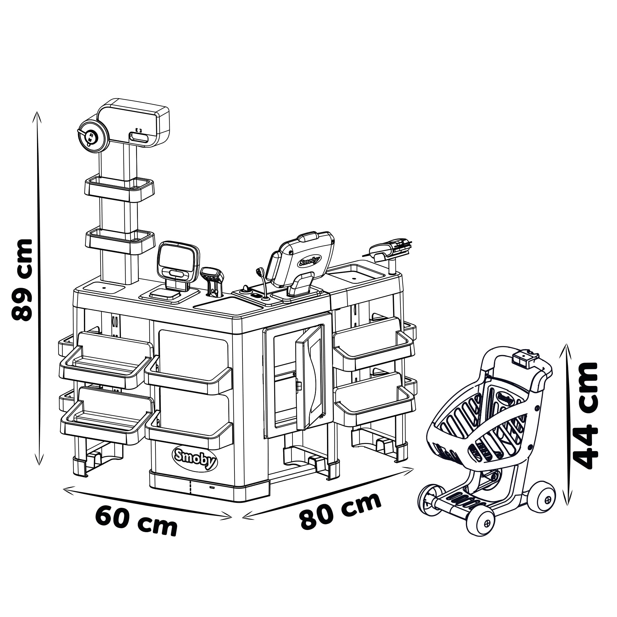 smoby-life-supermarkt-maxi-kaufladen-mit-wagen-50-teile image 6
