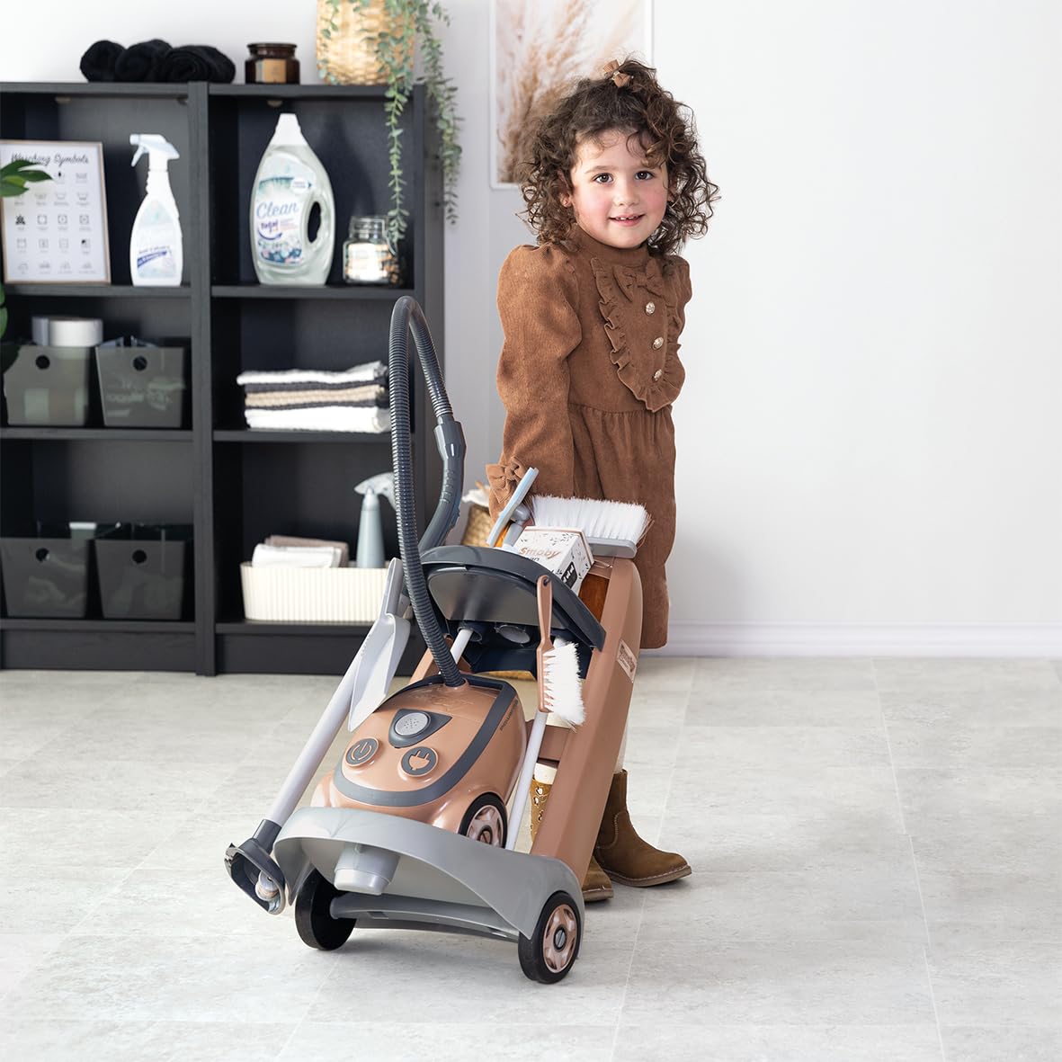 smoby-rowenta-reinigungstrolley-putzwagen-mit-sound-8-teilig image 4
