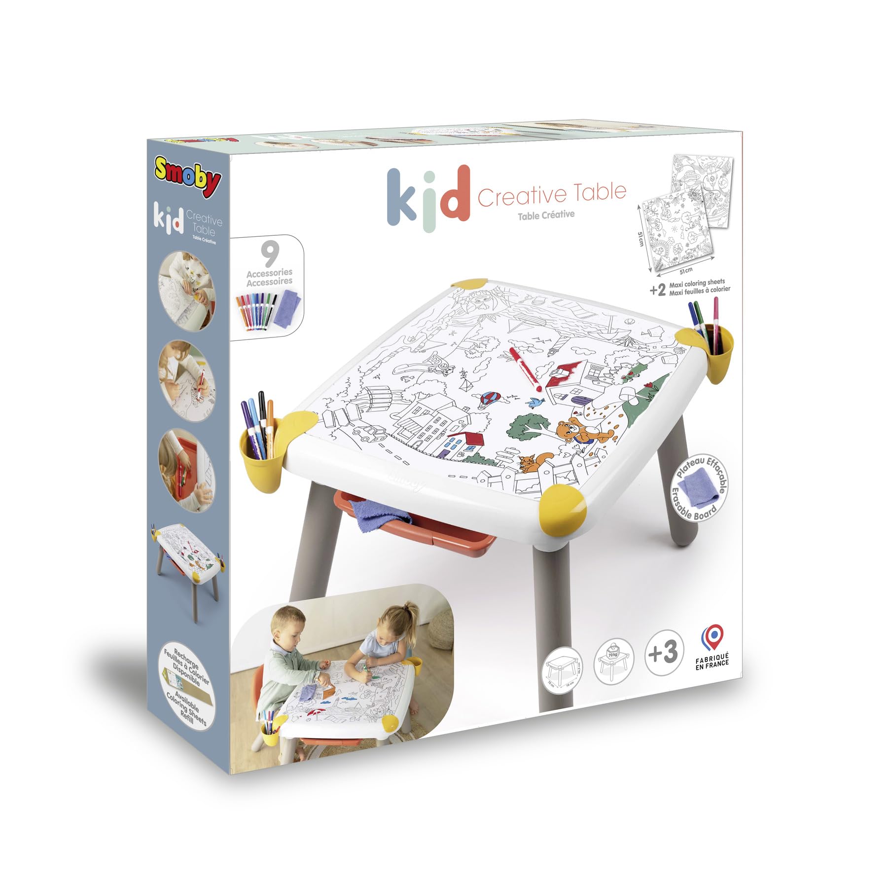 smoby-life-kid-kreativtisch-kindertisch-mit-stiften-ab-2-jahre image 5