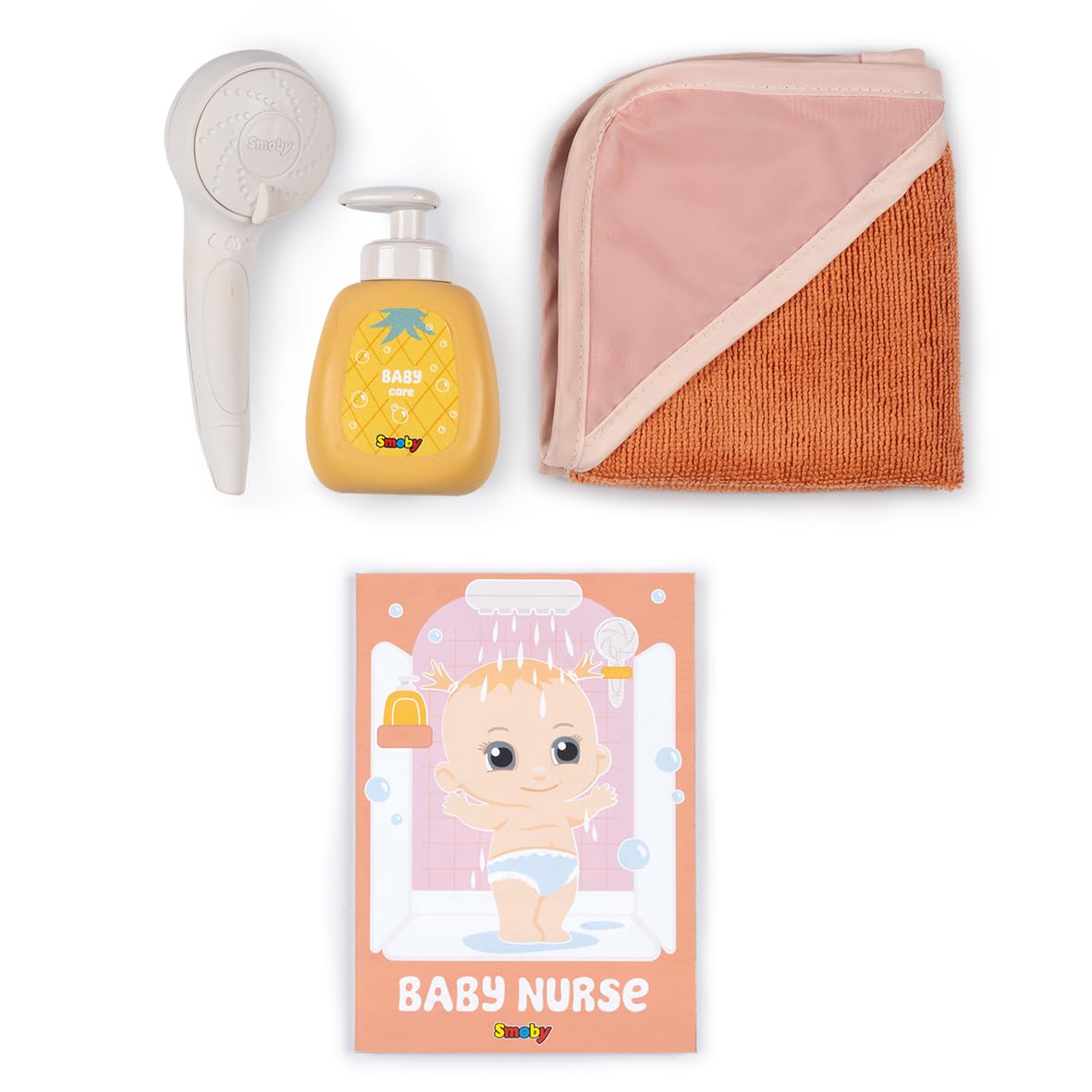 smoby-baby-nurse-puppendusche-puppenbad-rosa-mit-pumpe-ab-3-j image 3