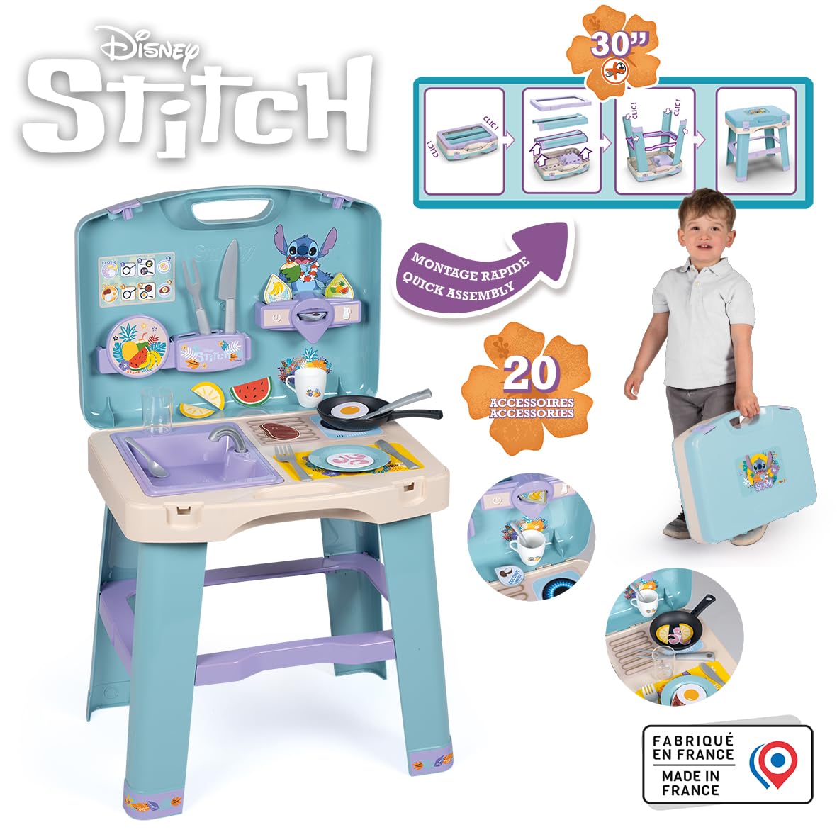 smoby-disney-stitch-spielk-chen-koffer-kinderk-che-20-teile image 2