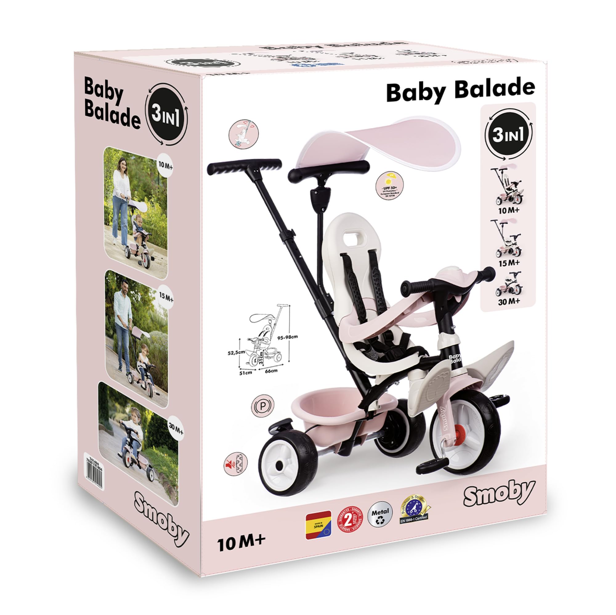 smoby-baby-balade-3-in-1-dreirad-ros-mit-schubstange image 7