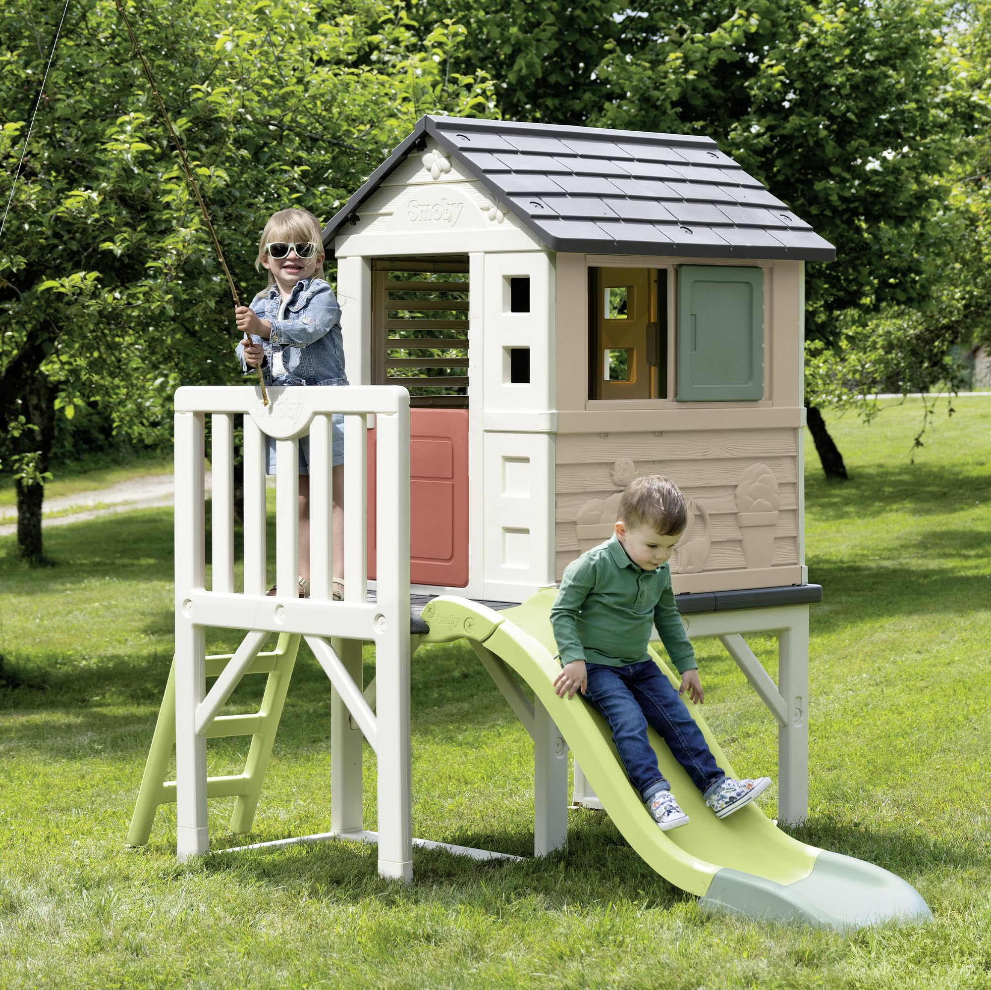 smoby-life-stelzenhaus-mit-rutsche-recycled-spielhaus-ab-2-jahren image 7