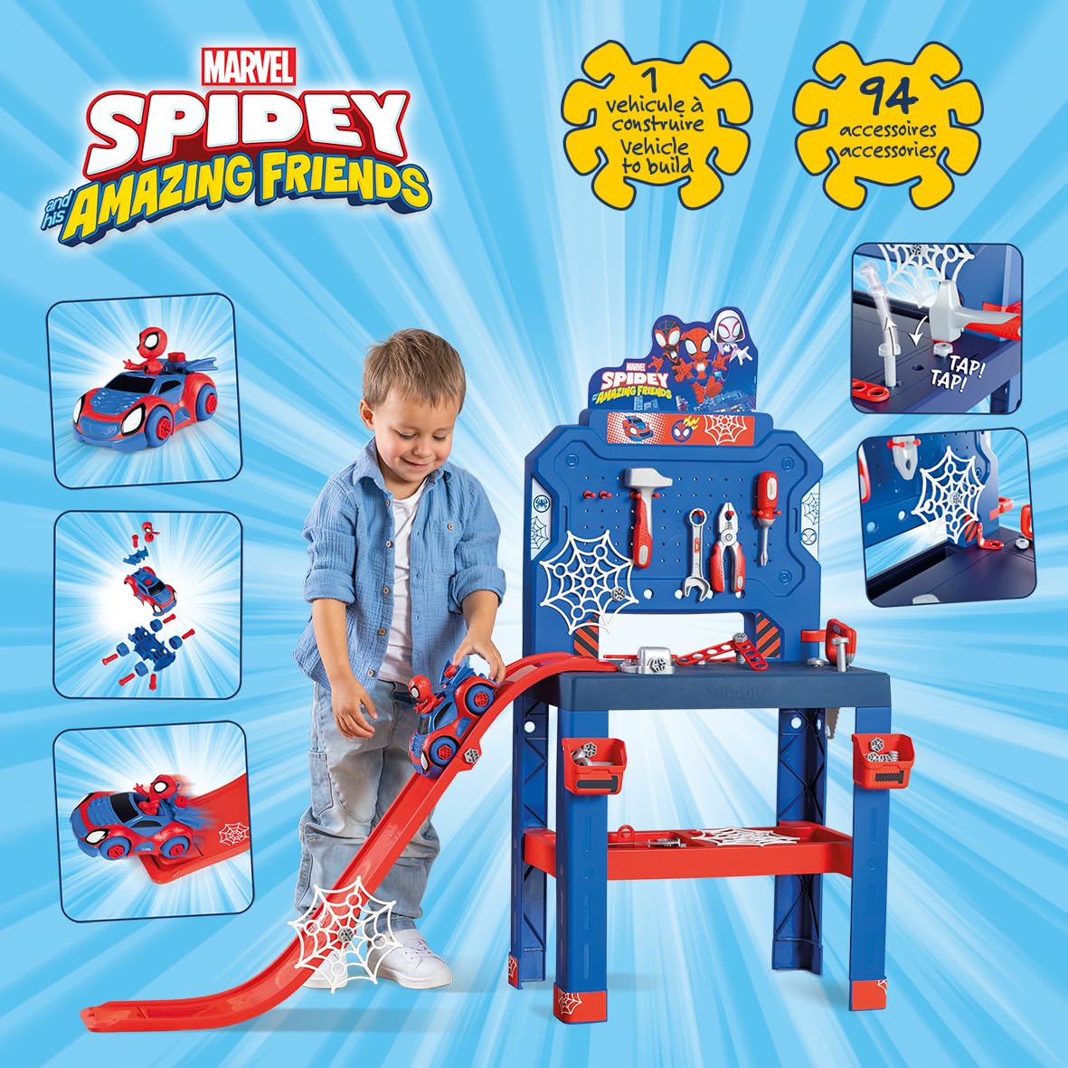 smoby-spidey-werkbank-spielwerkbank-94-teile-sprungschanze-ab-3j image 2