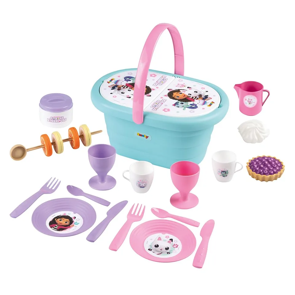 smoby-gabbys-dollhouse-picknickkorb-21-tlg-blau-ab-3-jahren image 1