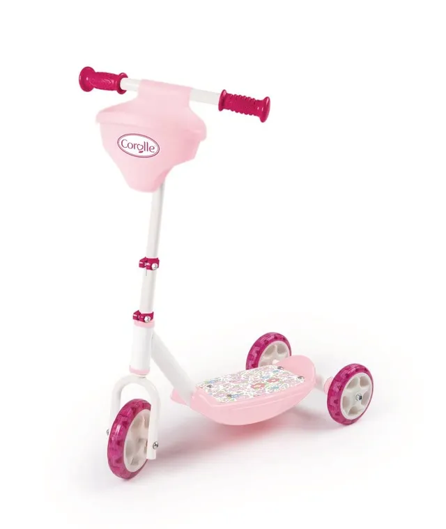 smoby-corolle-3-rad-roller-tretroller-mit-puppenhalter image 1