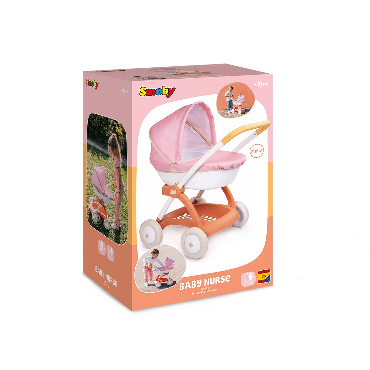 smoby-baby-nurse-puppenwagen-42-cm-mit-korb-ab-18-monaten image 7