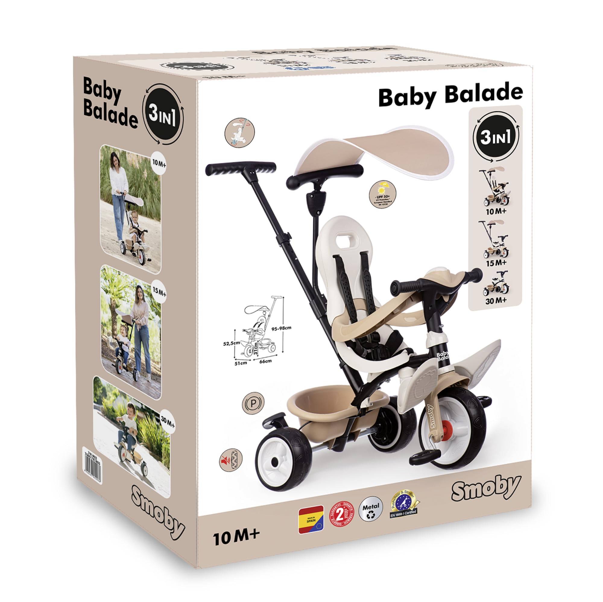 smoby-life-baby-balade-3-in-1-dreirad-beige-ab-10-monate image 7
