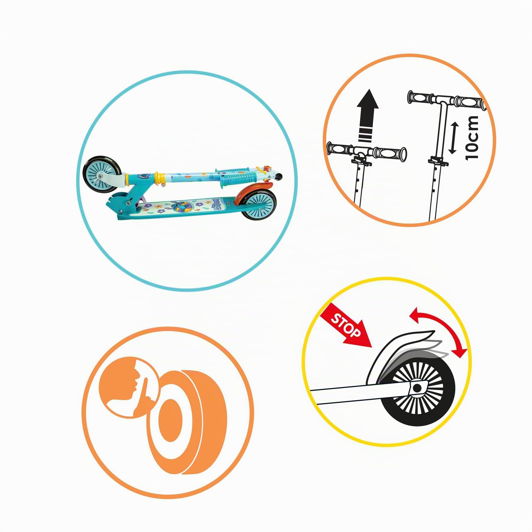 smoby-disney-lilo-stitch-2-rad-scooter-roller-klappbar-ab-5-j image 3