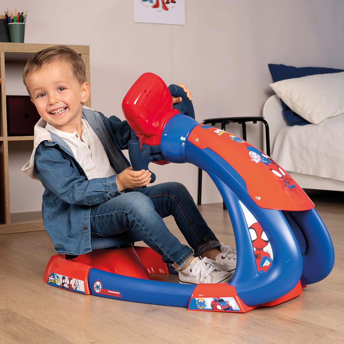 smoby-spidey-v8-driver-fahrsimulator-lenkrad-mit-sound image 5